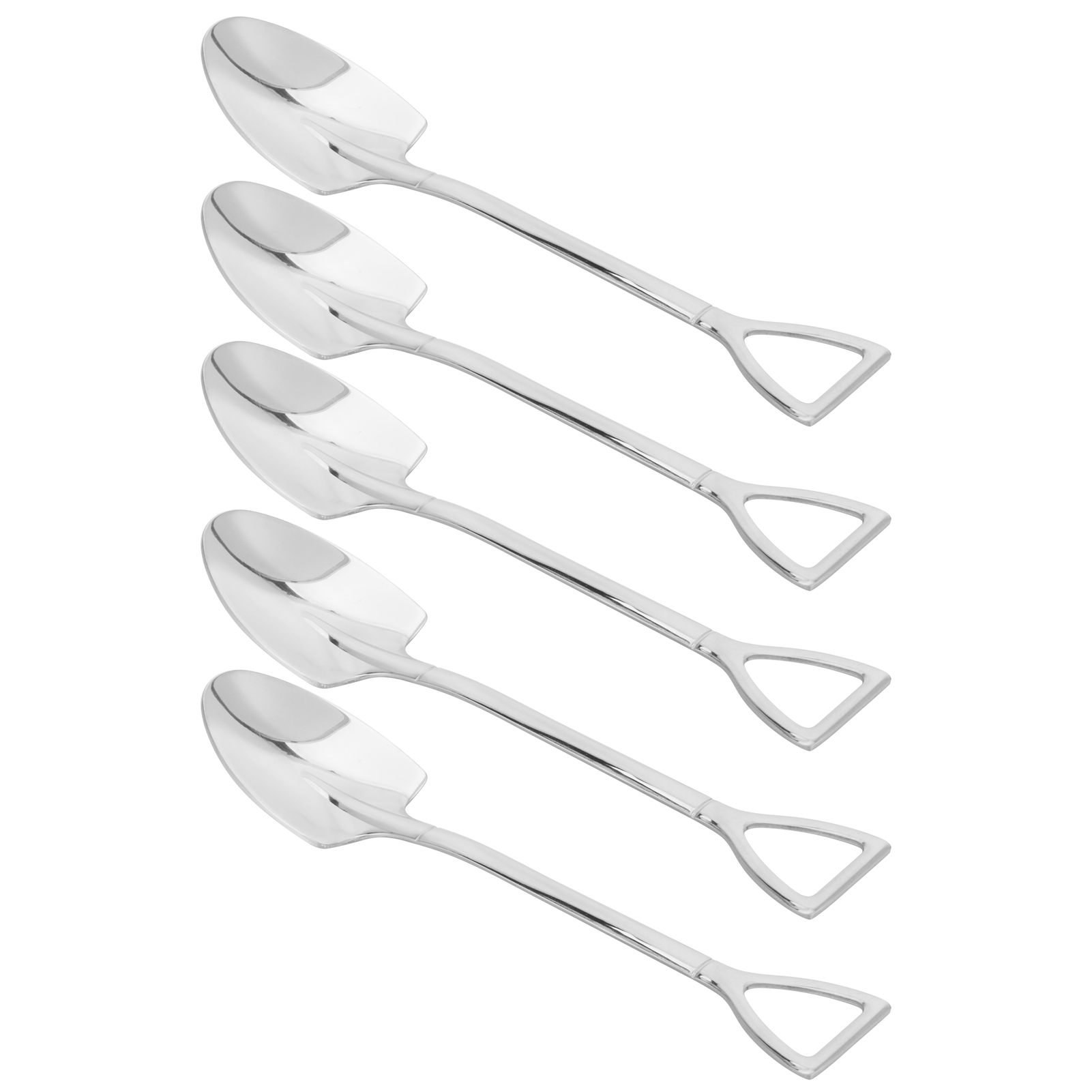5pcs Dessert Coffee Spoons 304 Stainless Steel Ice Cream Dessert Cake Spoons view 6