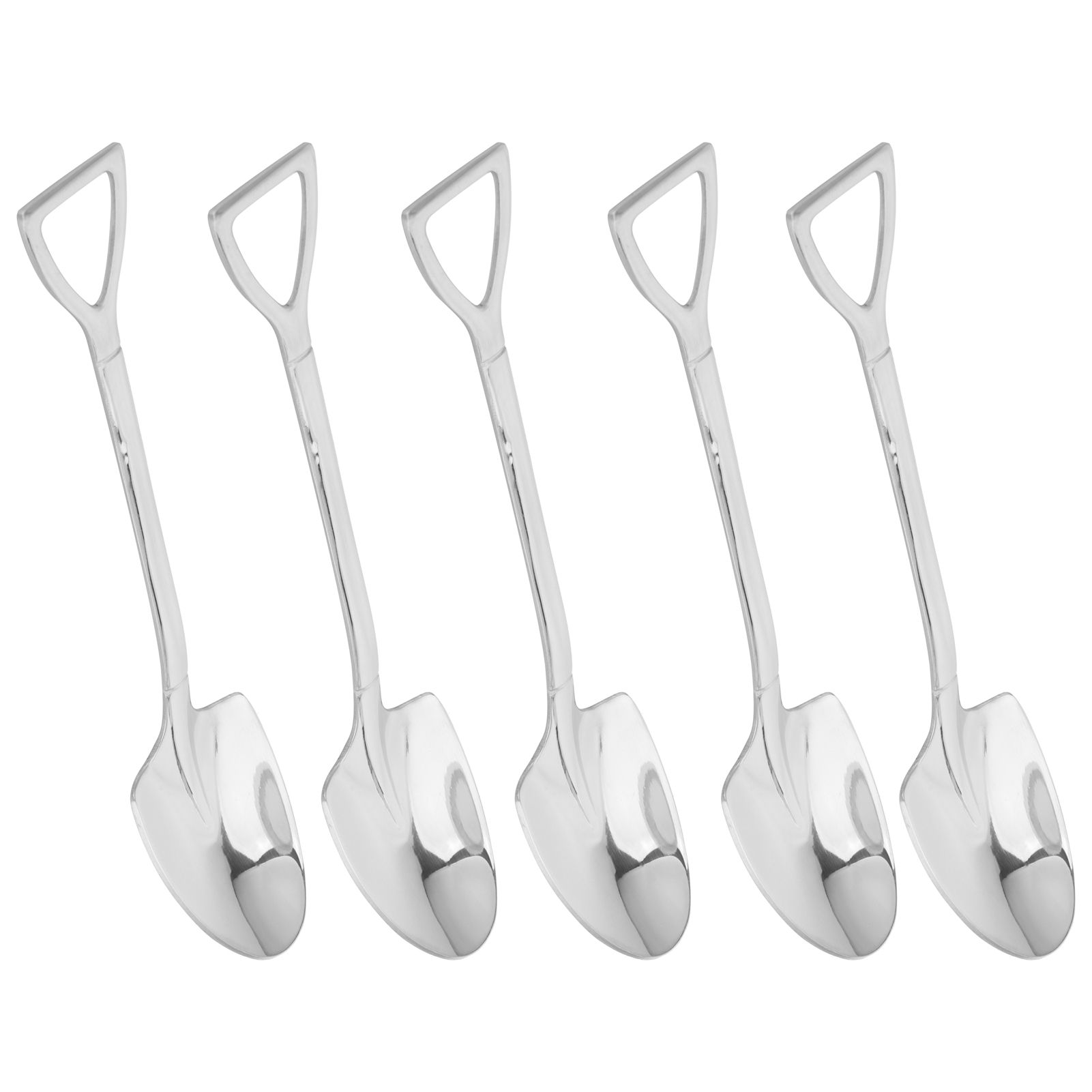 5pcs Dessert Coffee Spoons 304 Stainless Steel Ice Cream Dessert Cake Spoons view 7