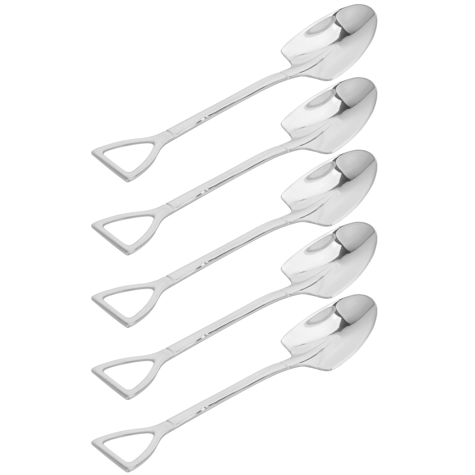5pcs Dessert Coffee Spoons 304 Stainless Steel Ice Cream Dessert Cake Spoons view 8