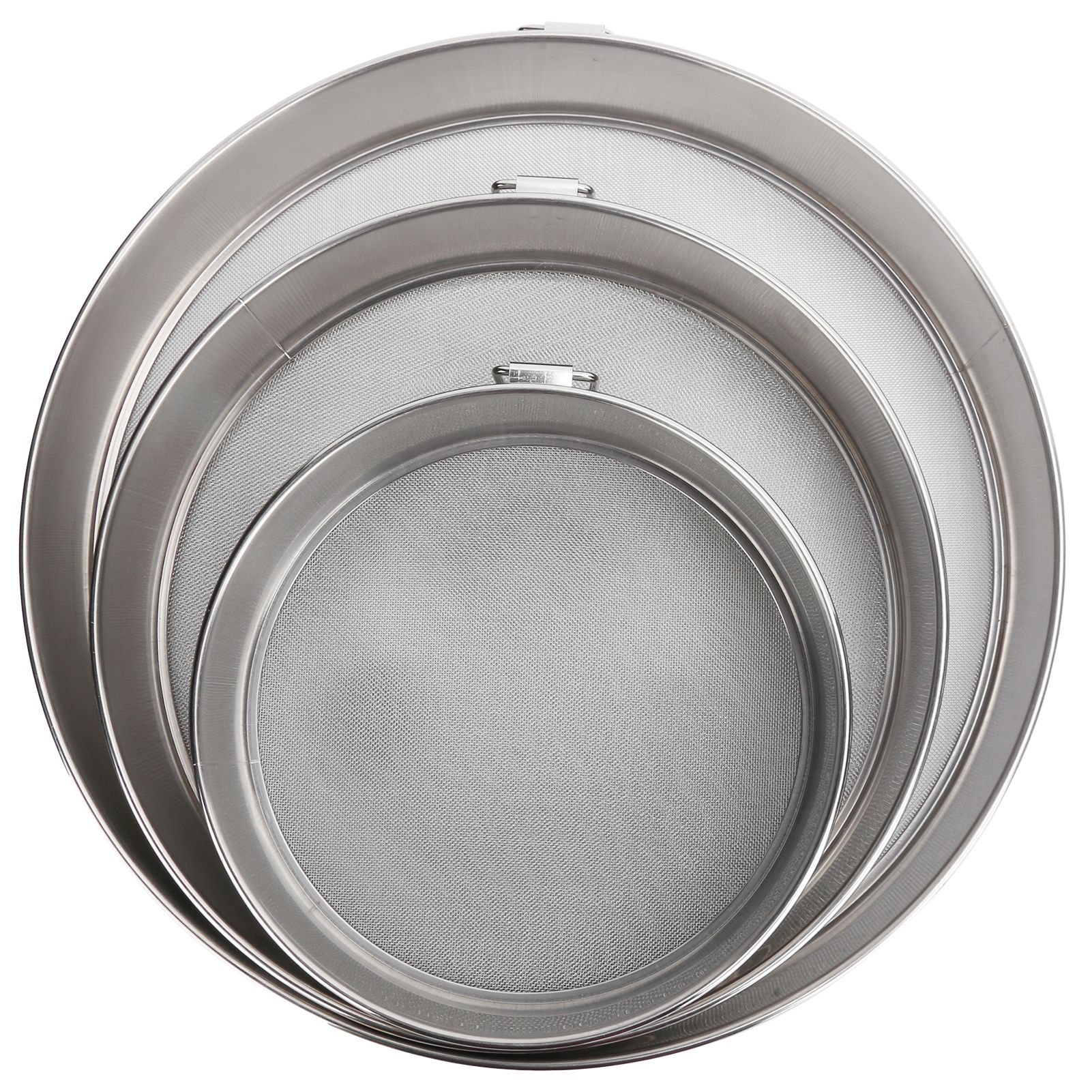 3Pcs Flour Sieve Set 304 Stainless Steel Round Flour Powder Filter Sifter