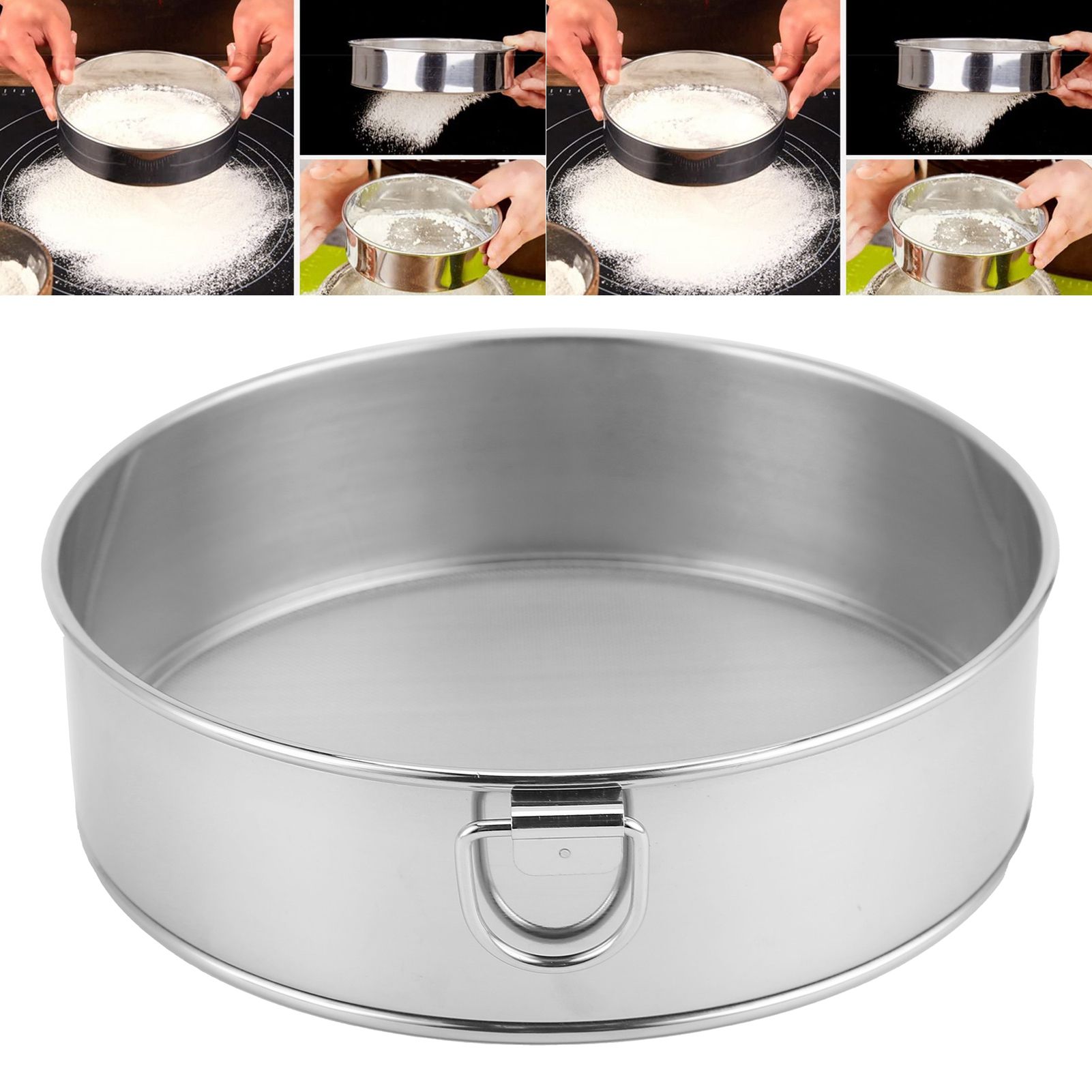 15cm Flour Sifter Strainer 304 Stainless Steel Kitchen Powdered Sugar Sieve view 9
