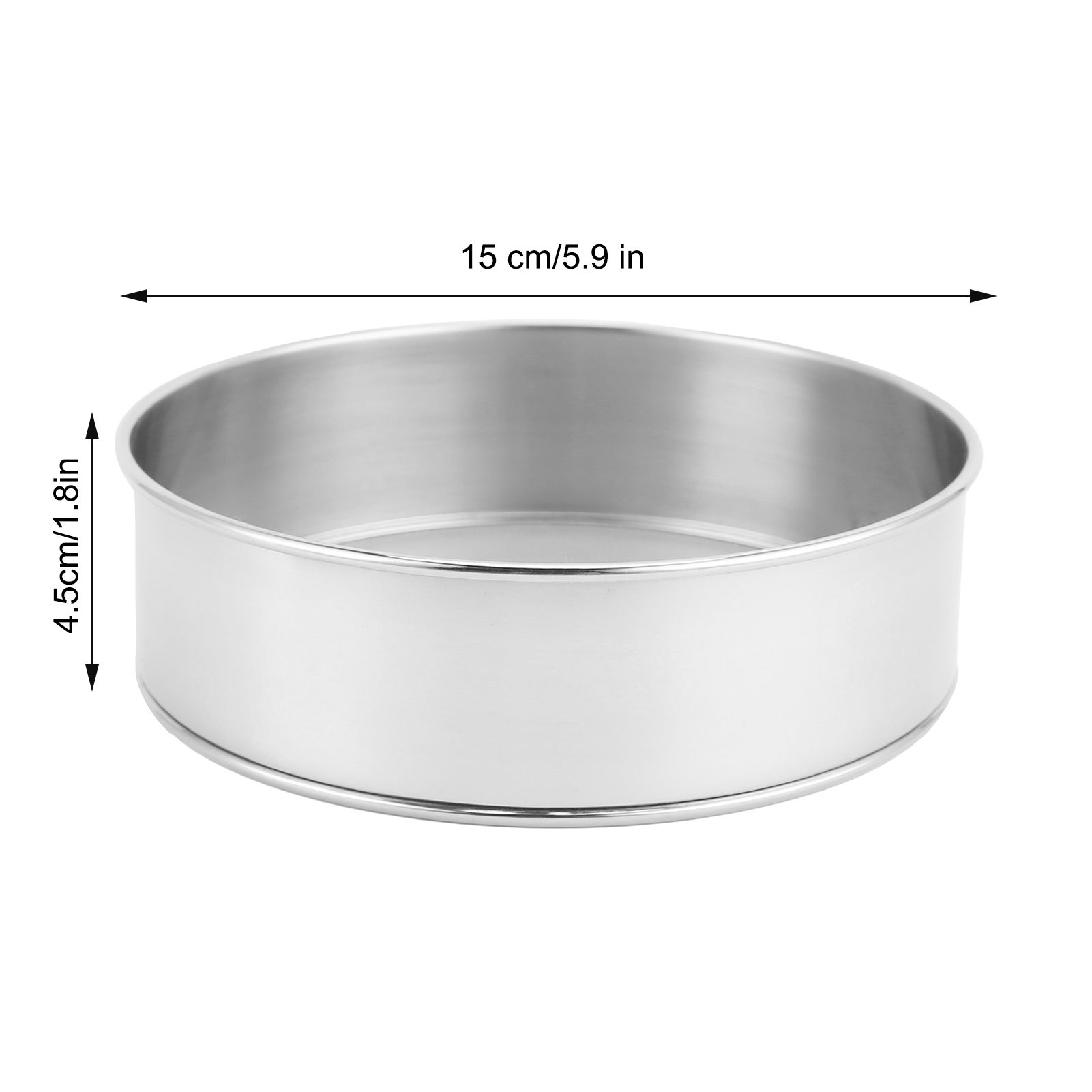 15cm Flour Sifter Strainer 304 Stainless Steel Kitchen Powdered Sugar Sieve view 13