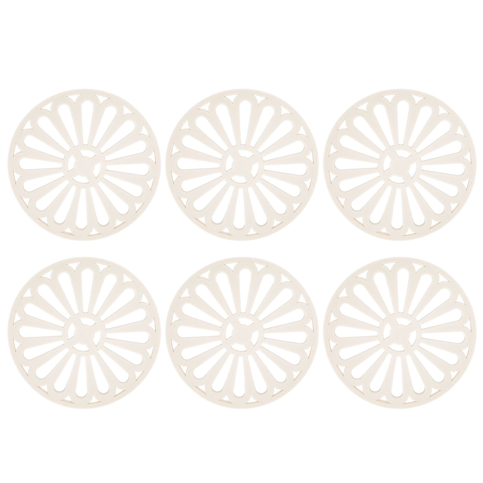 6Pcs Coaster Round Thickened Creative Insulation Pad Kitchen Table Mat