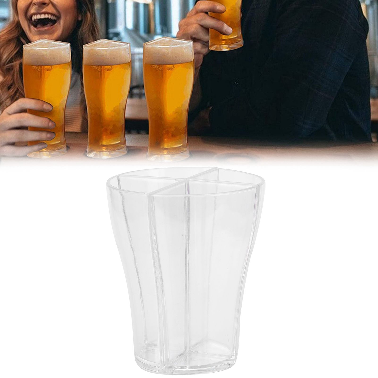 4in 1 Beer Glass Cups Mug Transparent Acrylic Wine Glass for Bar Club Party view 10