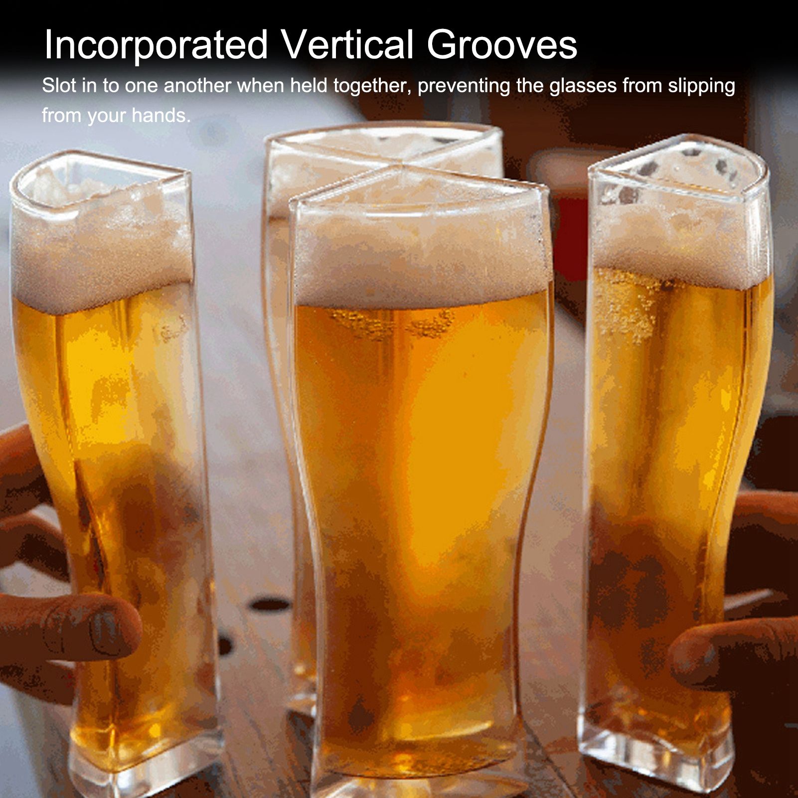 4in 1 Beer Glass Cups Mug Transparent Acrylic Wine Glass for Bar Club Party view 14