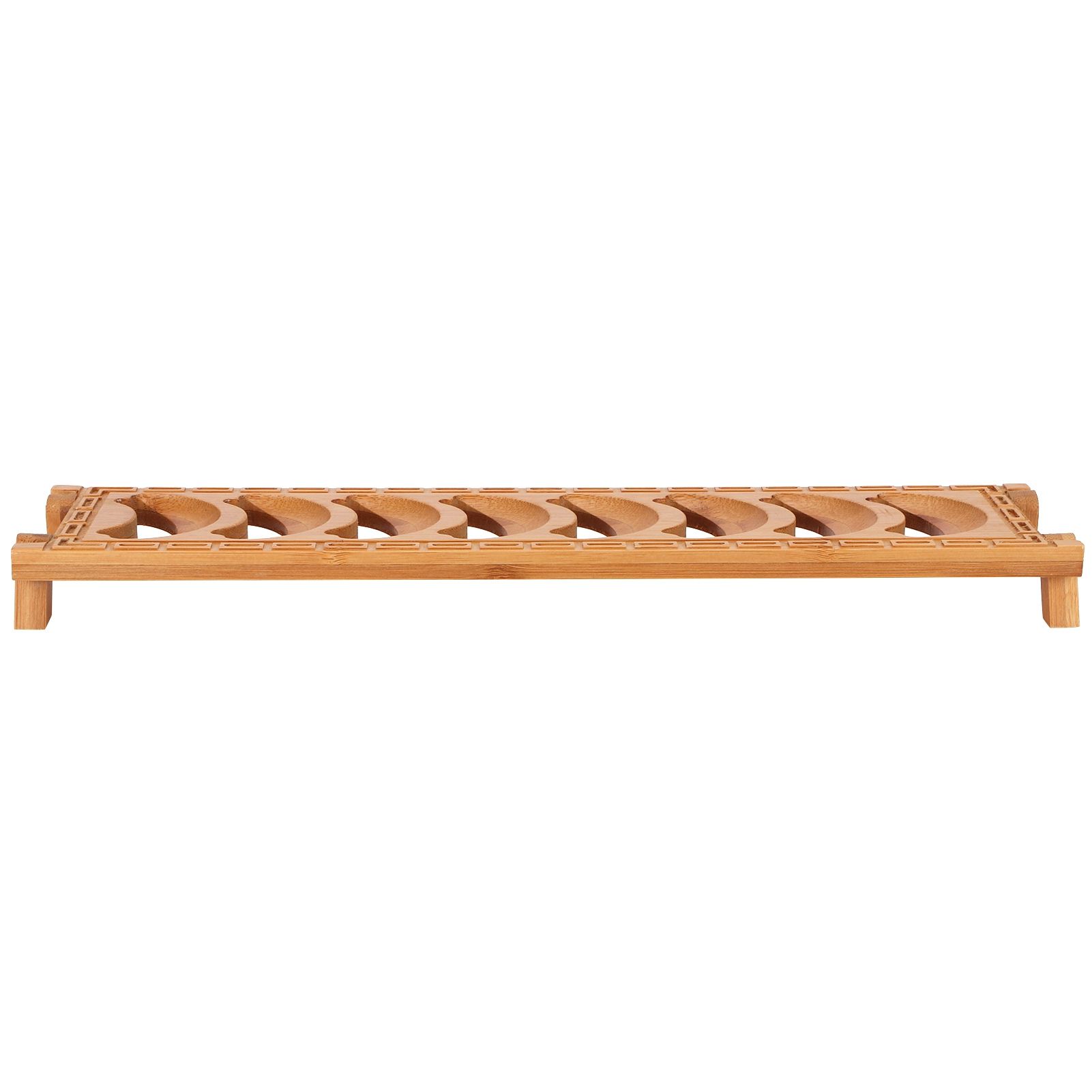 Bamboo Teacup Holder Shelf Tea Cup Draining Rack Organizer Tea Ceremony