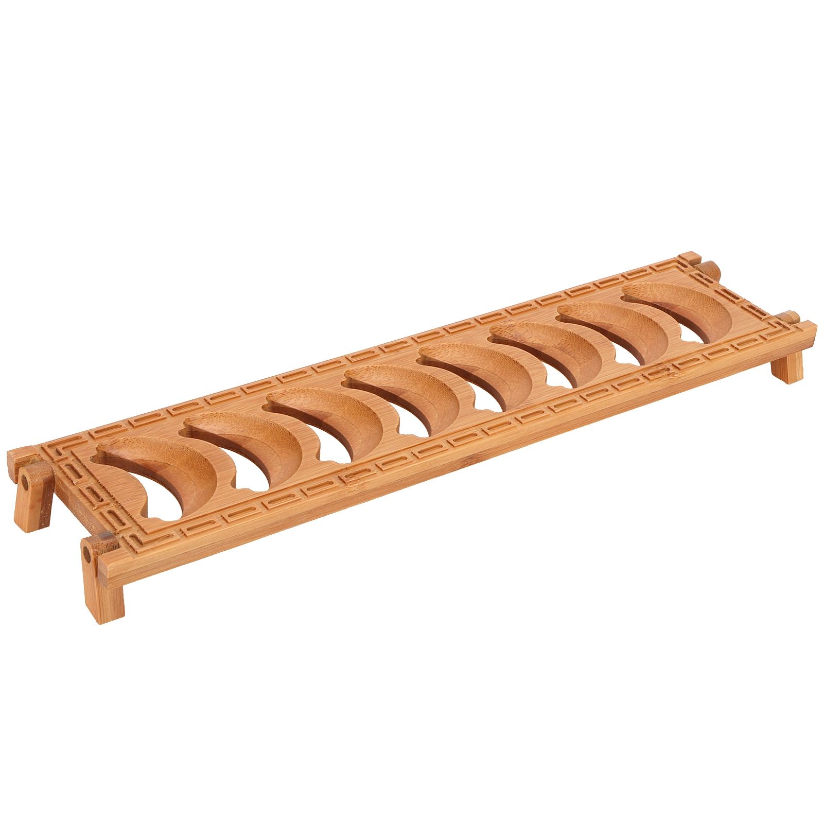 Bamboo Teacup Holder Shelf Tea Cup Draining Rack Organizer Tea Ceremony view 3