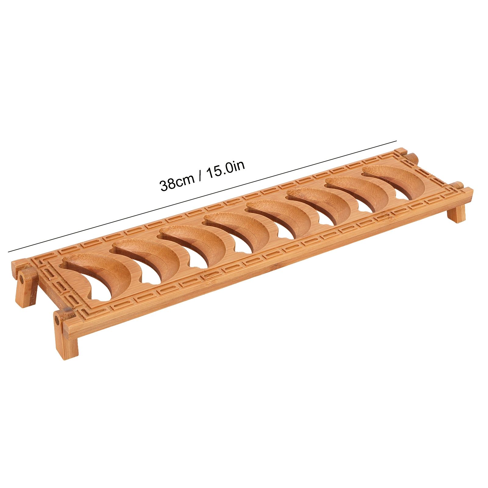 Bamboo Teacup Holder Shelf Tea Cup Draining Rack Organizer Tea Ceremony view 13