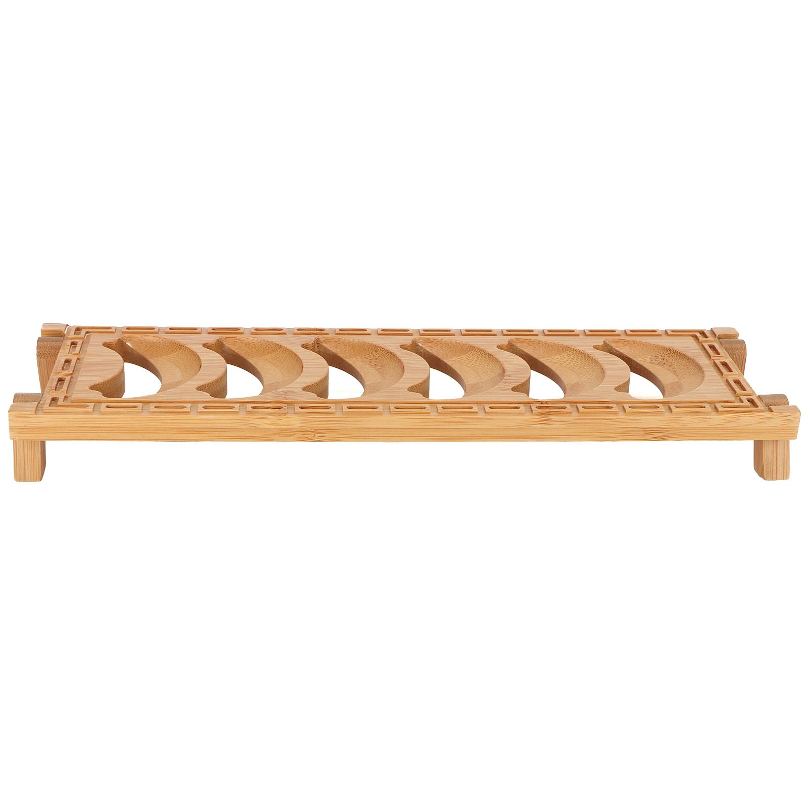 Bamboo Teacup Holder Shelf Tea Cup Draining Rack Organizer Tea Ceremony