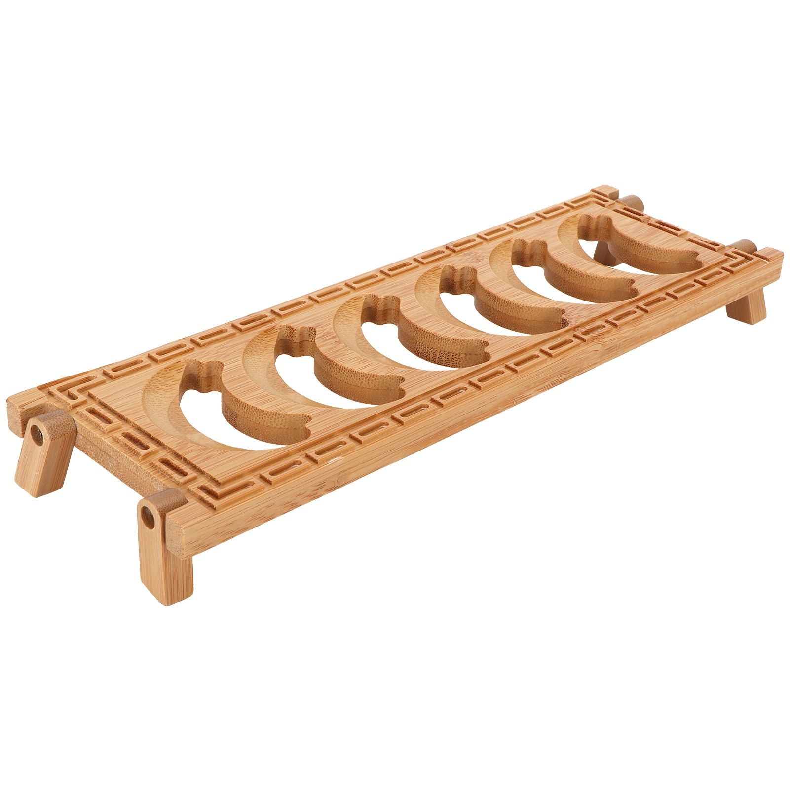 Bamboo Teacup Holder Shelf Tea Cup Draining Rack Organizer Tea Ceremony view 4
