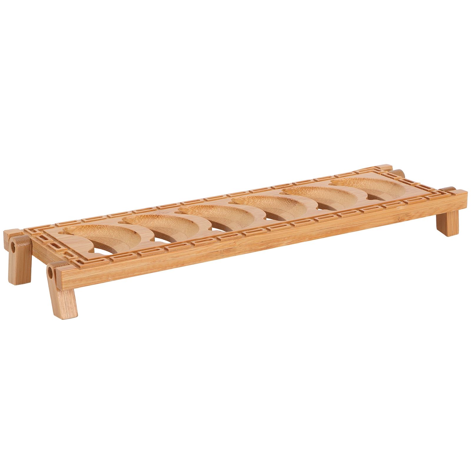 Bamboo Teacup Holder Shelf Tea Cup Draining Rack Organizer Tea Ceremony view 8