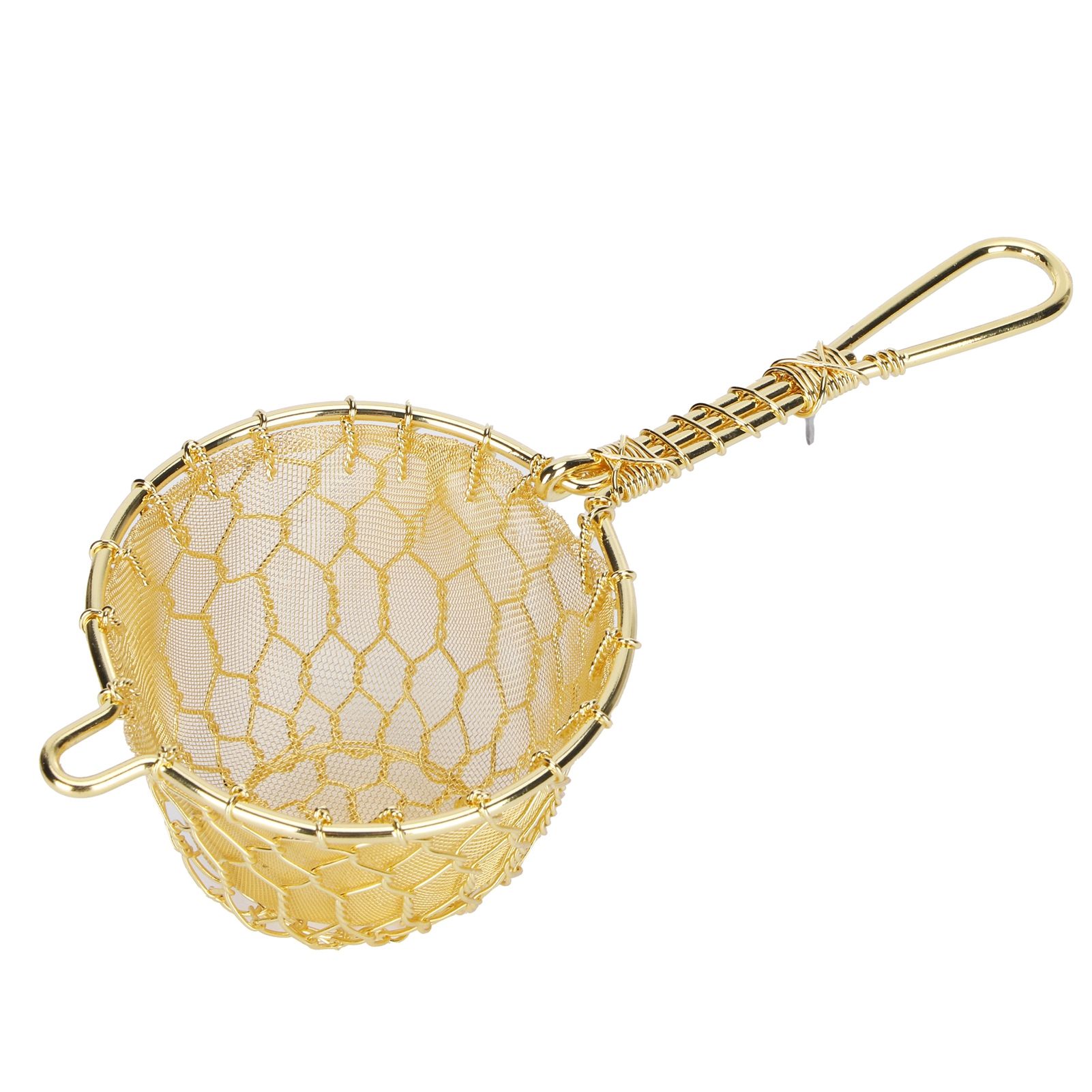 Copper Tea Infuser Strainer Reusable Loose Leaf Teapot Filter with Long Handle view 5