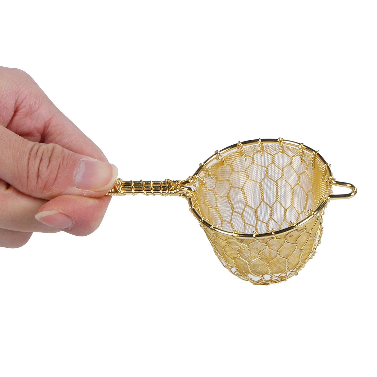 Copper Tea Infuser Strainer Reusable Loose Leaf Teapot Filter with Long Handle view 8
