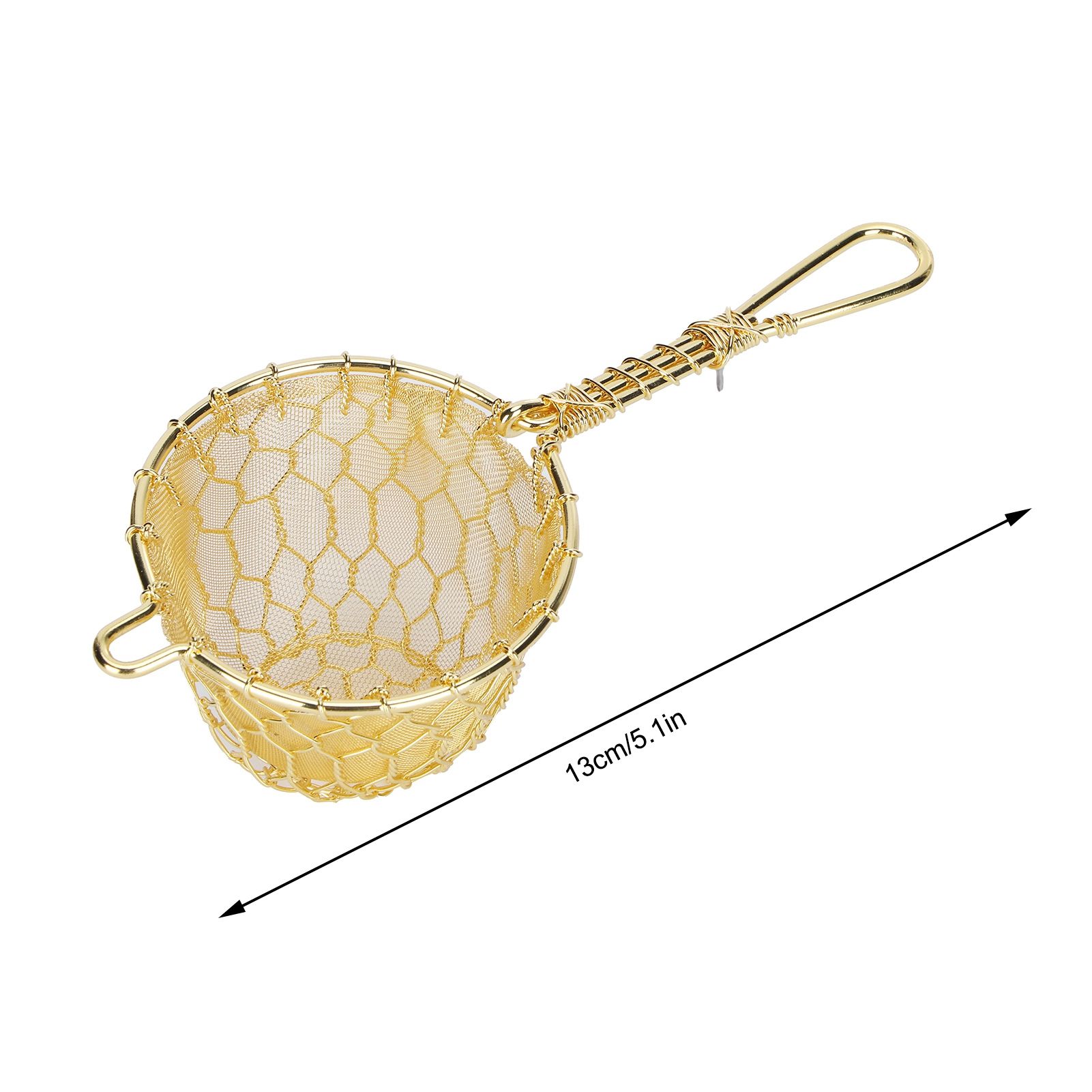 Copper Tea Infuser Strainer Reusable Loose Leaf Teapot Filter with Long Handle view 14