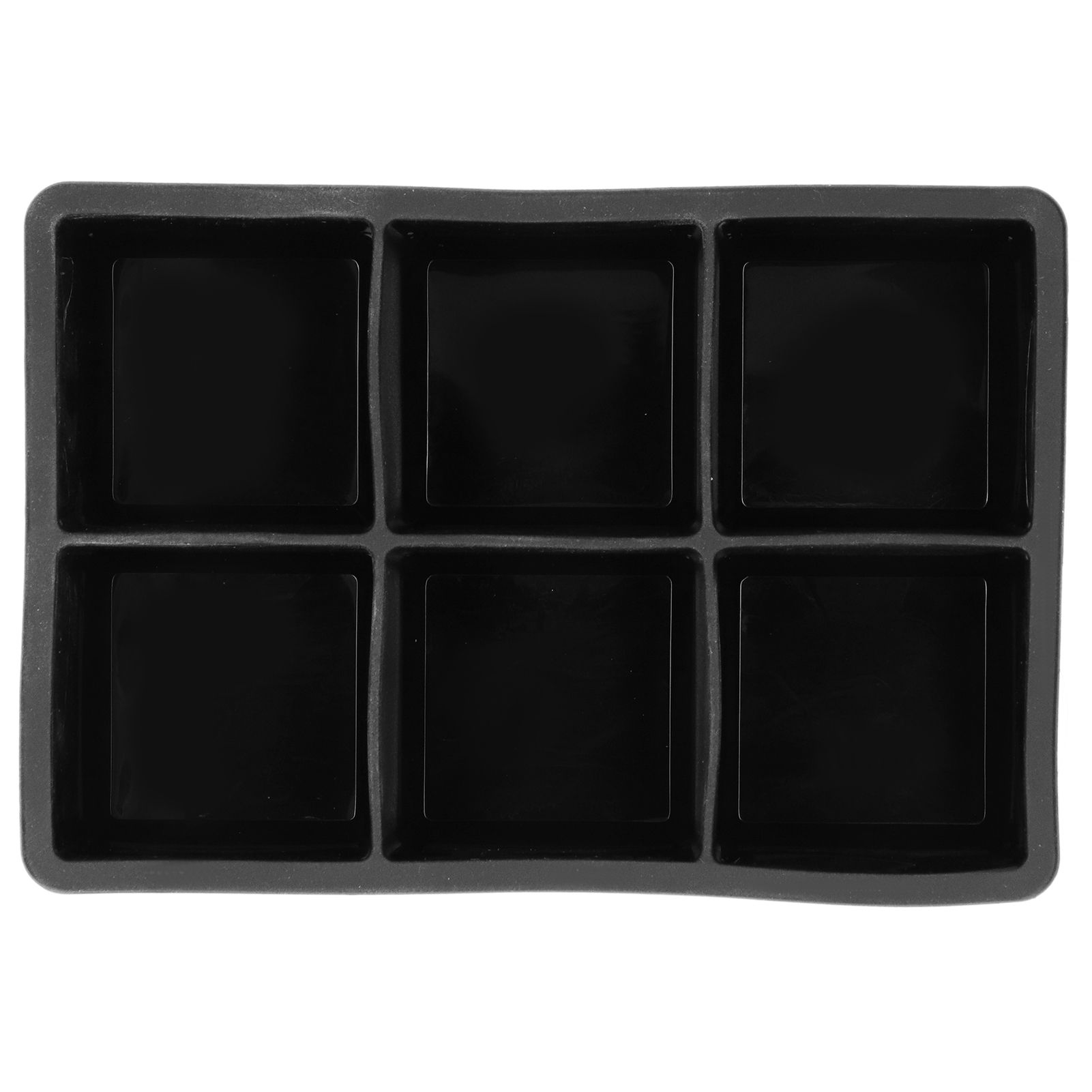 6-Grid Large Ice Cubes Maker Square Ice Cubes Tray Silicone Ice Mold Party Bar view 2