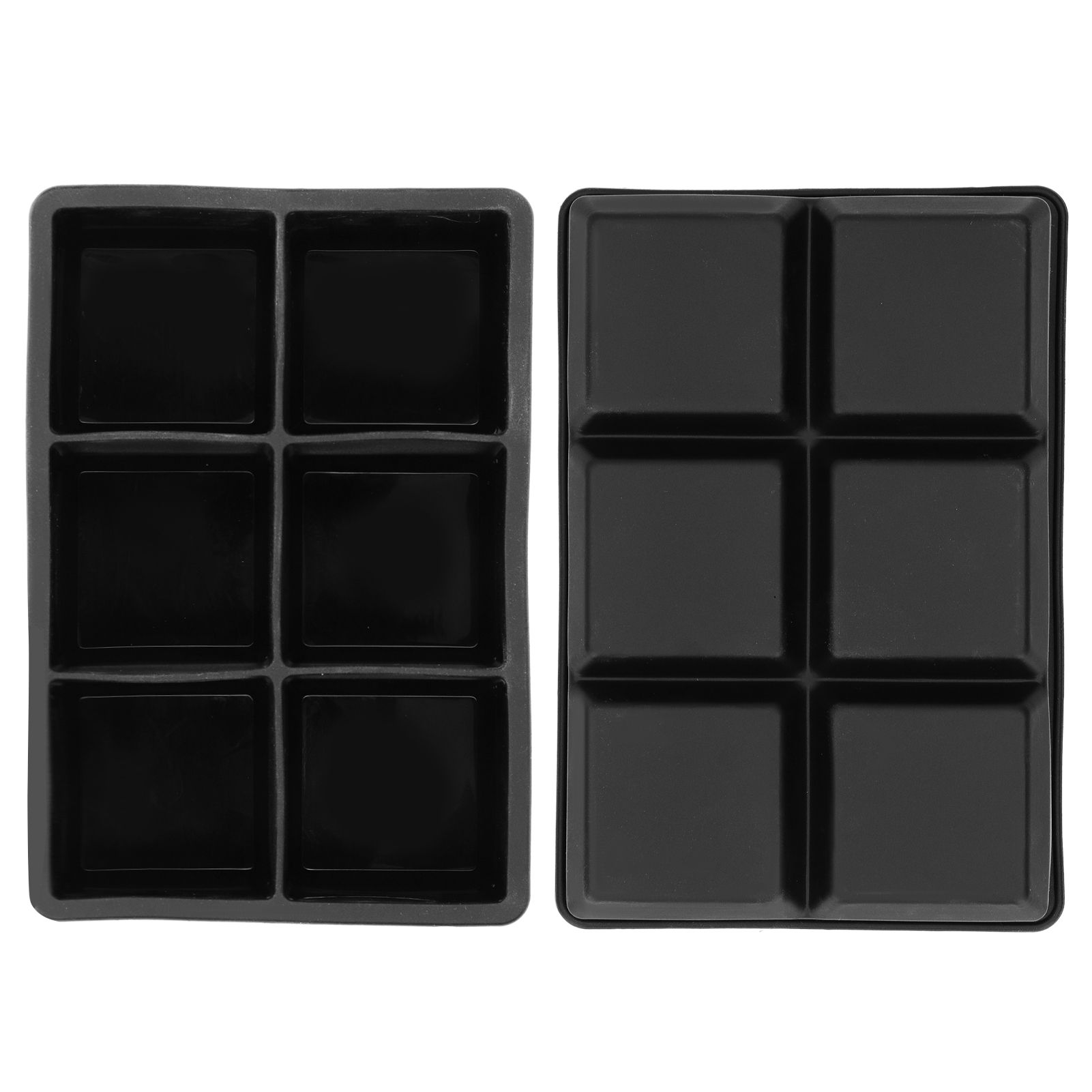 6-Grid Large Ice Cubes Maker Square Ice Cubes Tray Silicone Ice Mold Party Bar view 8