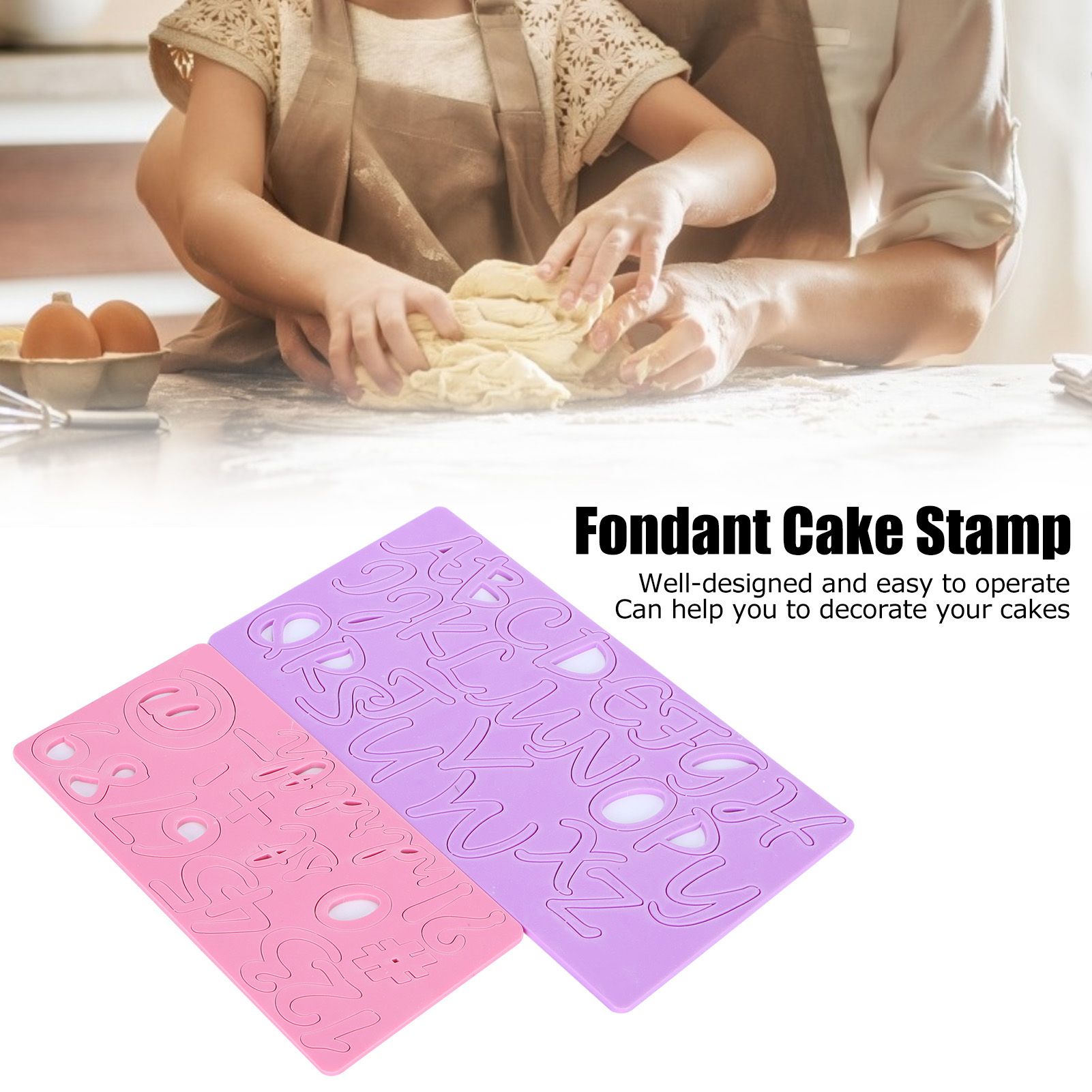 Cake Embossing Mold Alphabet Number Fondant Cake Embosser Decoration Baking Tool view 15