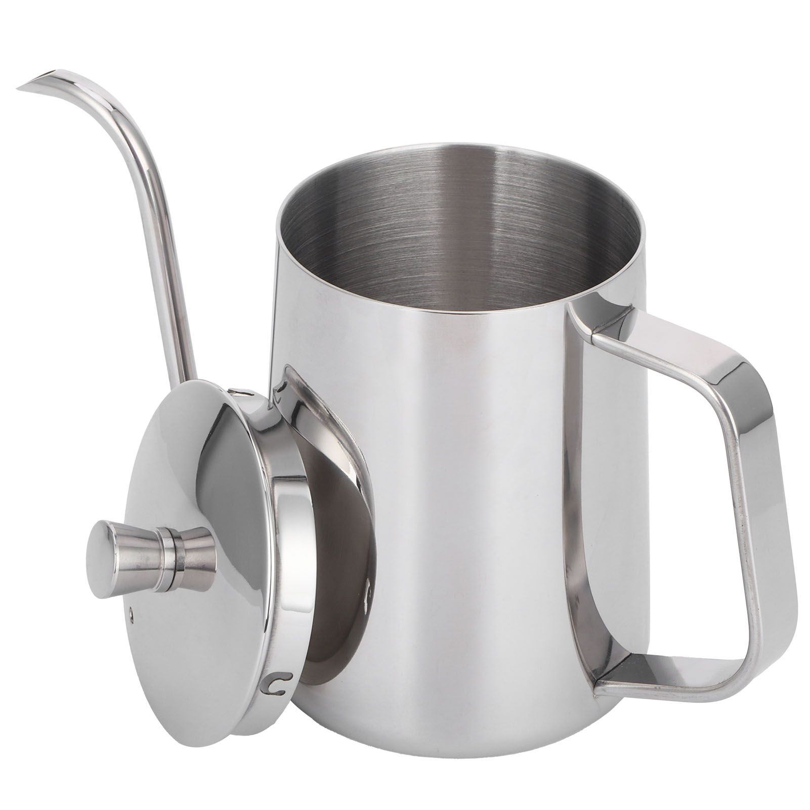 600ml Coffee Drip Kettle 304 Stainless Steel Slender Spout Thicken Coffee Pot view 6