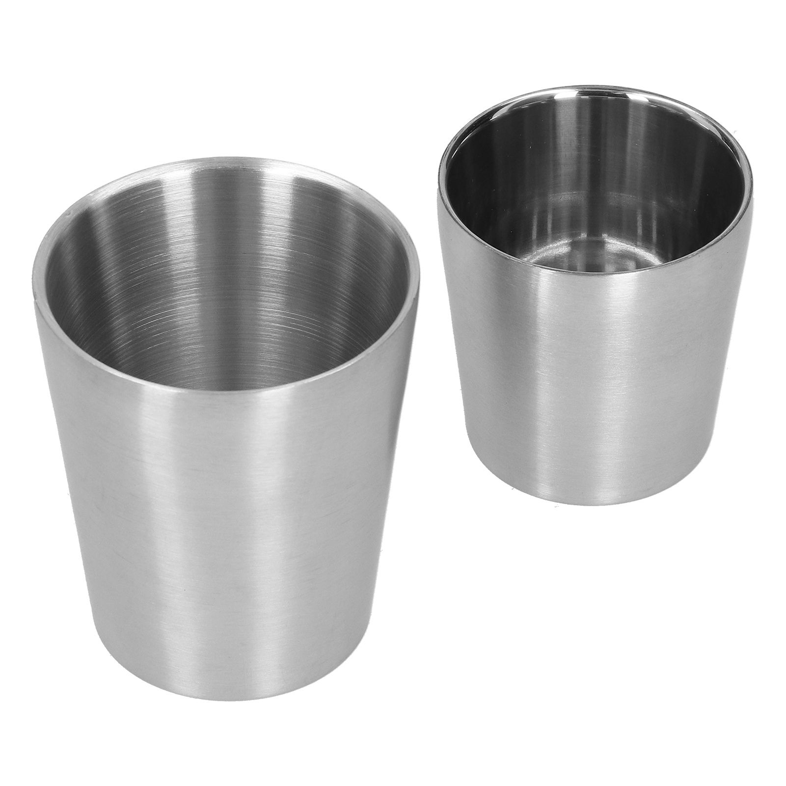 2pcs 304 Stainless Steel Mugs Double Wall Beer Wine Cups Coffee Mug (180ml 300ml) view 2
