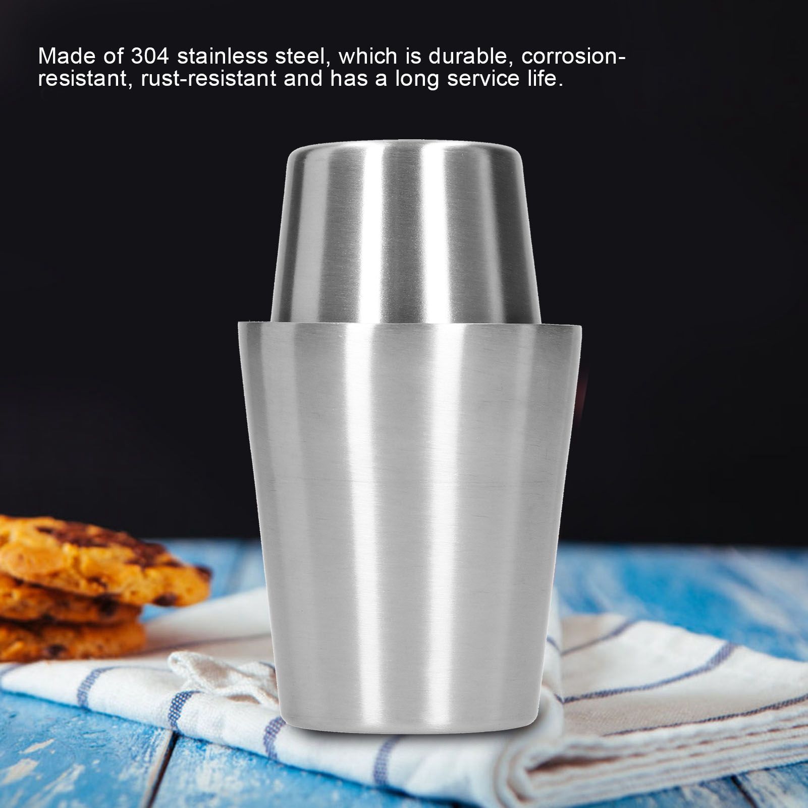 2pcs 304 Stainless Steel Mugs Double Wall Beer Wine Cups Coffee Mug (180ml 300ml) view 13