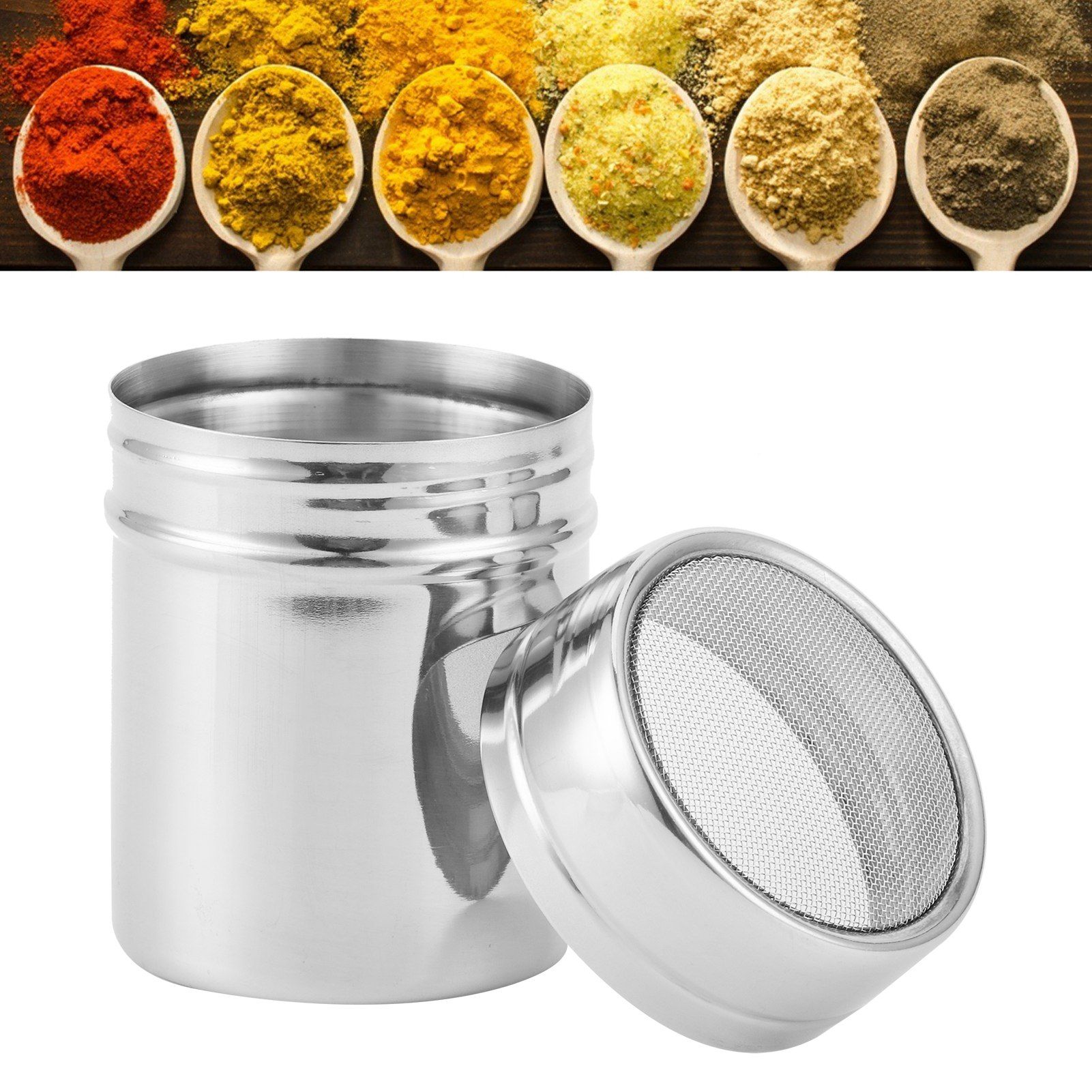 Stainless Steel Fine Mesh Powder Shaker Chocolate Coffee Sifter for Kitchen view 9