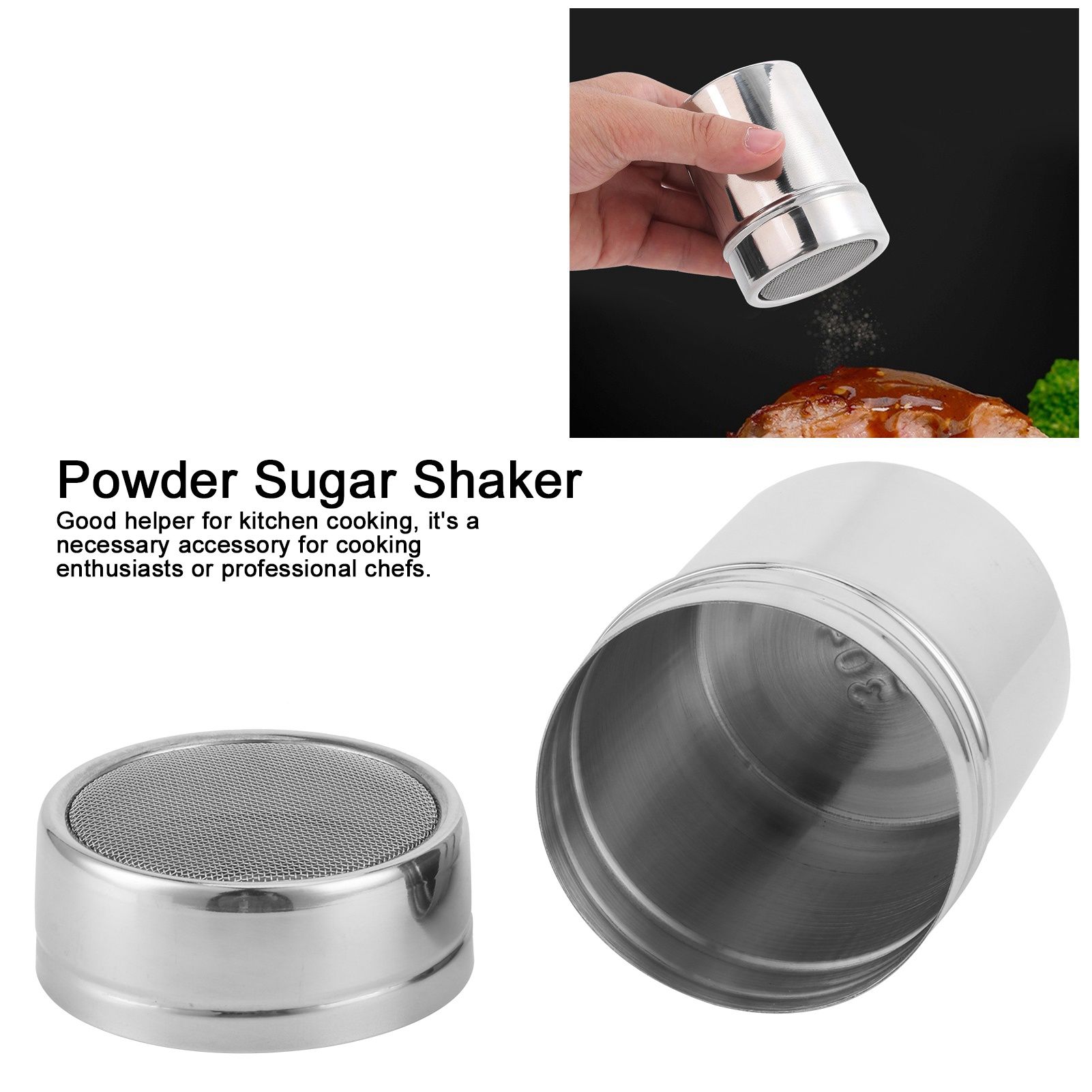 Stainless Steel Fine Mesh Powder Shaker Chocolate Coffee Sifter for Kitchen view 15
