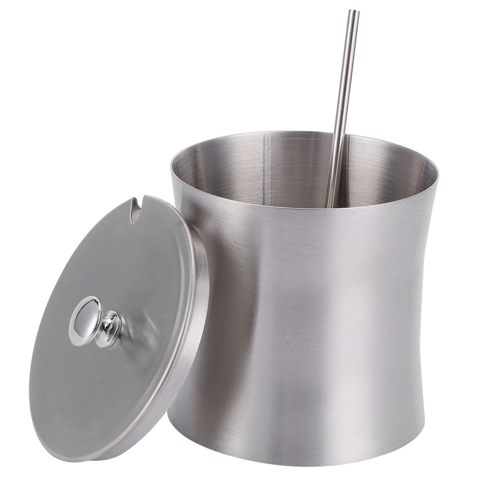 Stainless Steel Seasoning Pot Can Spice Condiment Bottle Pot Jar with Cover Spoon view 2