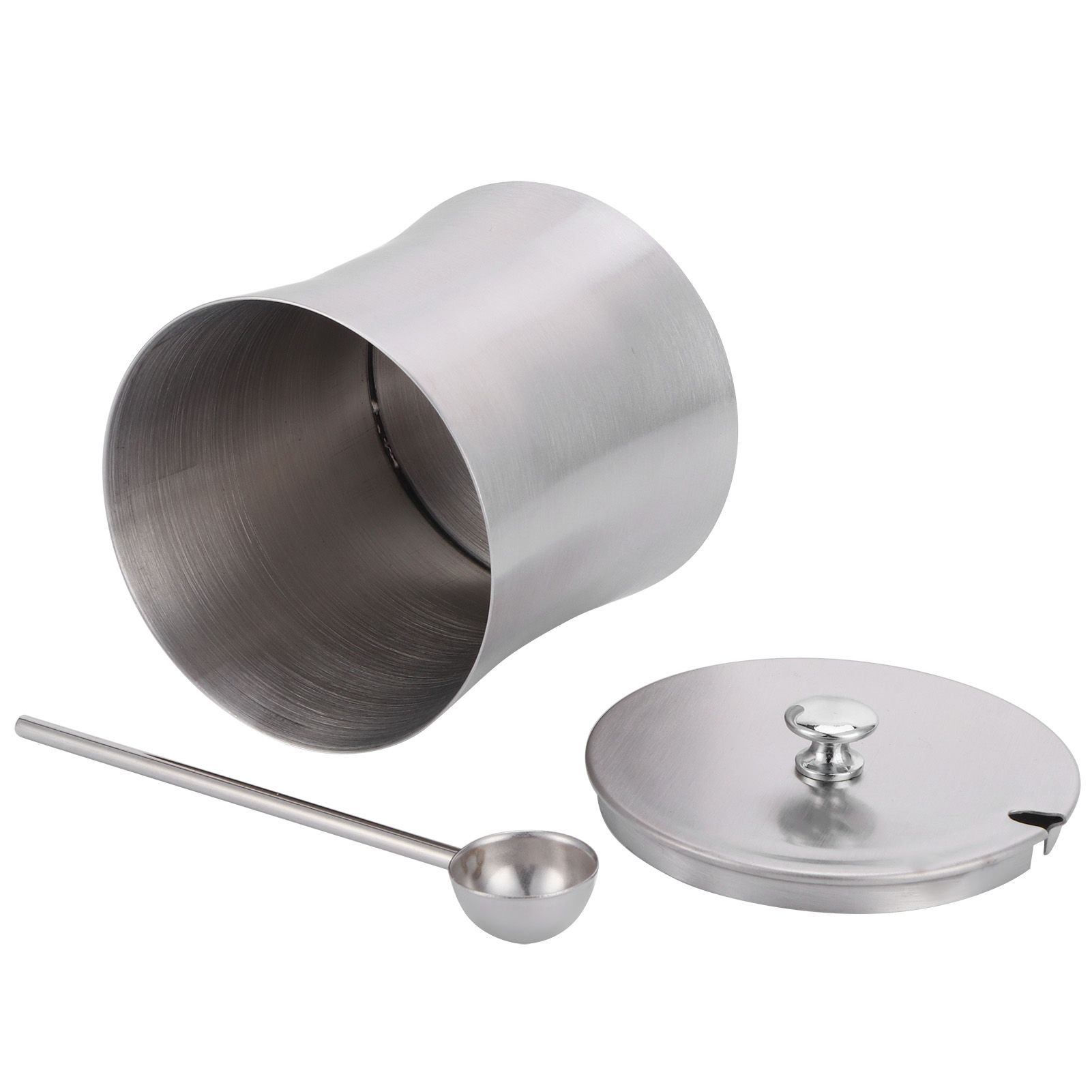 Stainless Steel Seasoning Pot Can Spice Condiment Bottle Pot Jar with Cover Spoon view 3