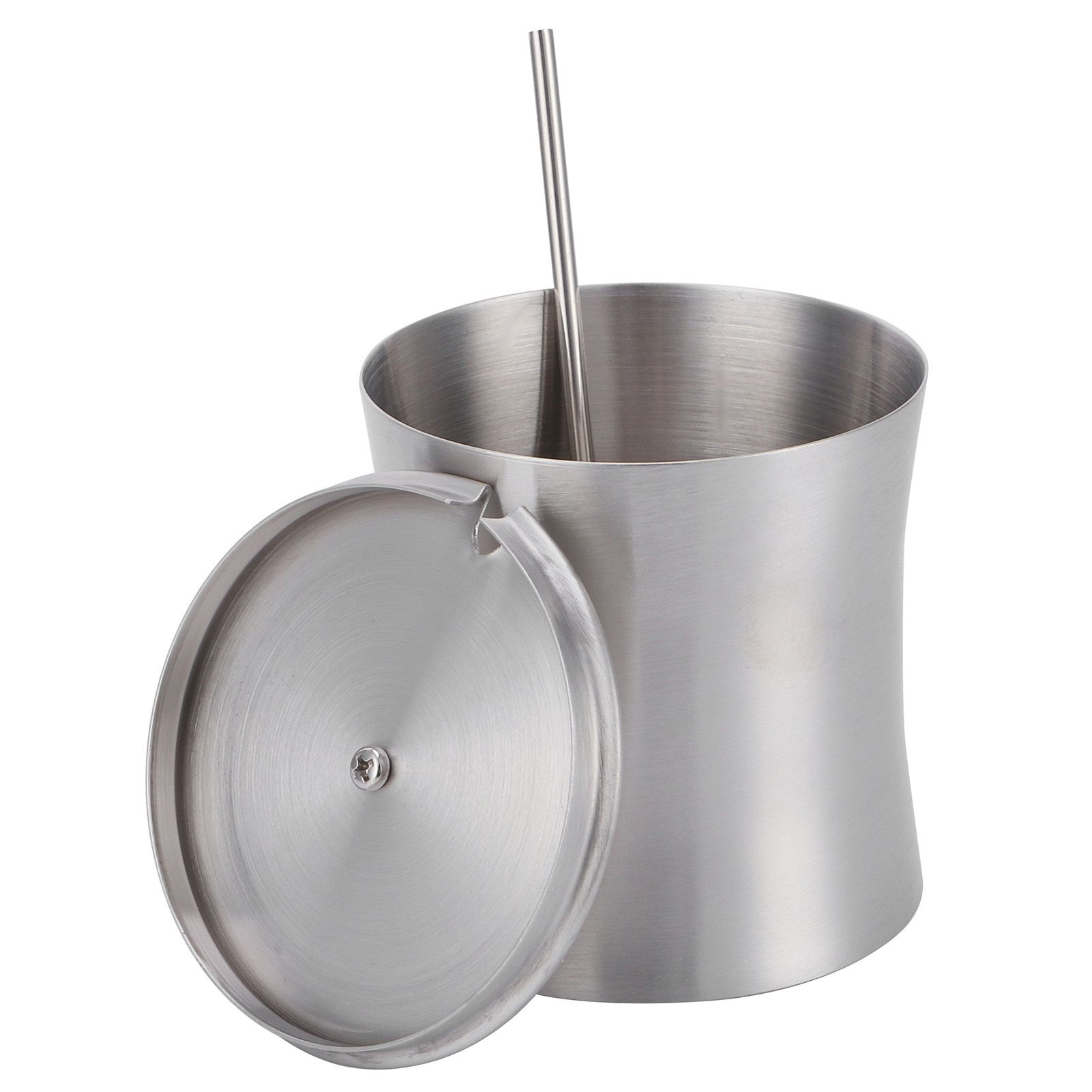 Stainless Steel Seasoning Pot Can Spice Condiment Bottle Pot Jar with Cover Spoon view 8