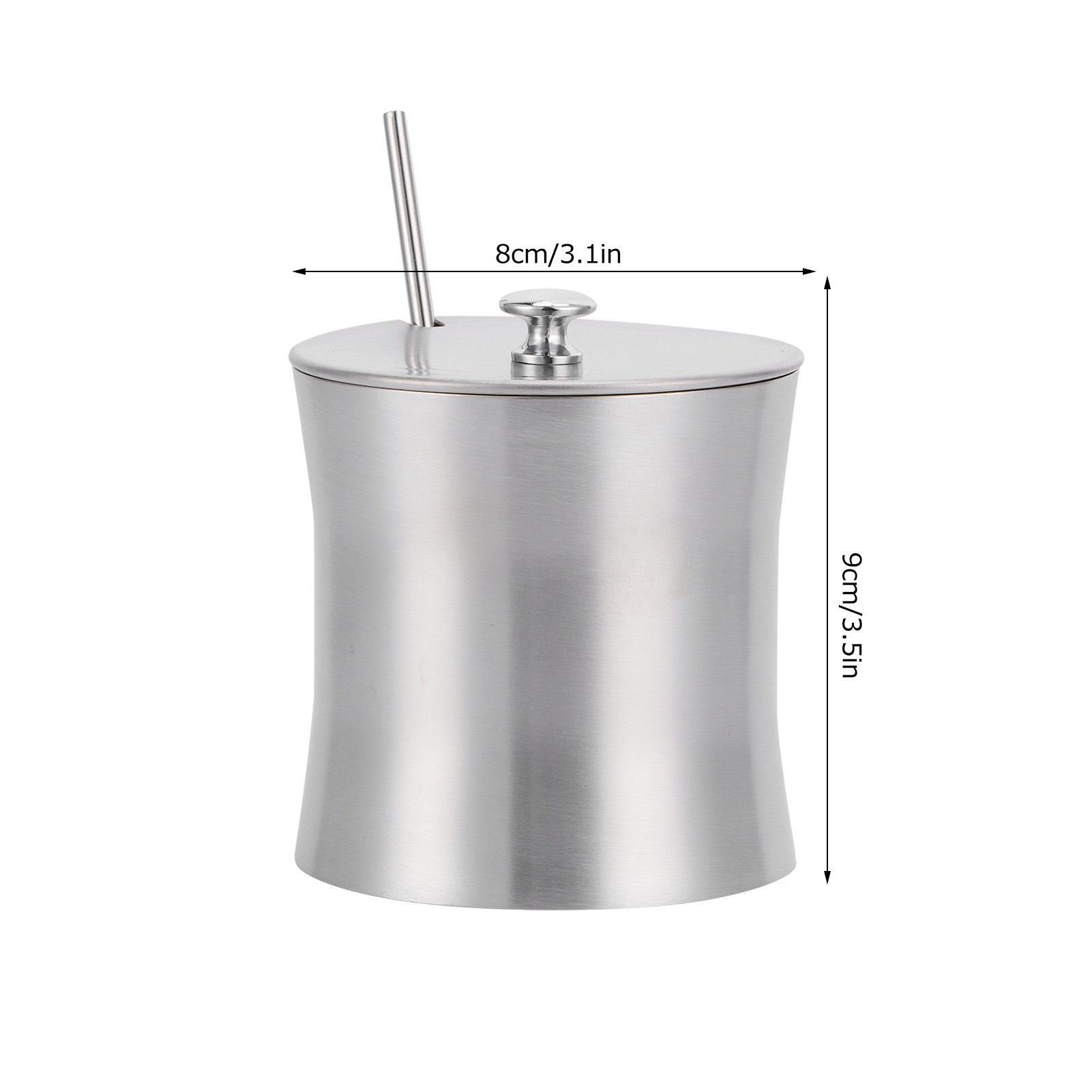 Stainless Steel Seasoning Pot Can Spice Condiment Bottle Pot Jar with Cover Spoon view 14