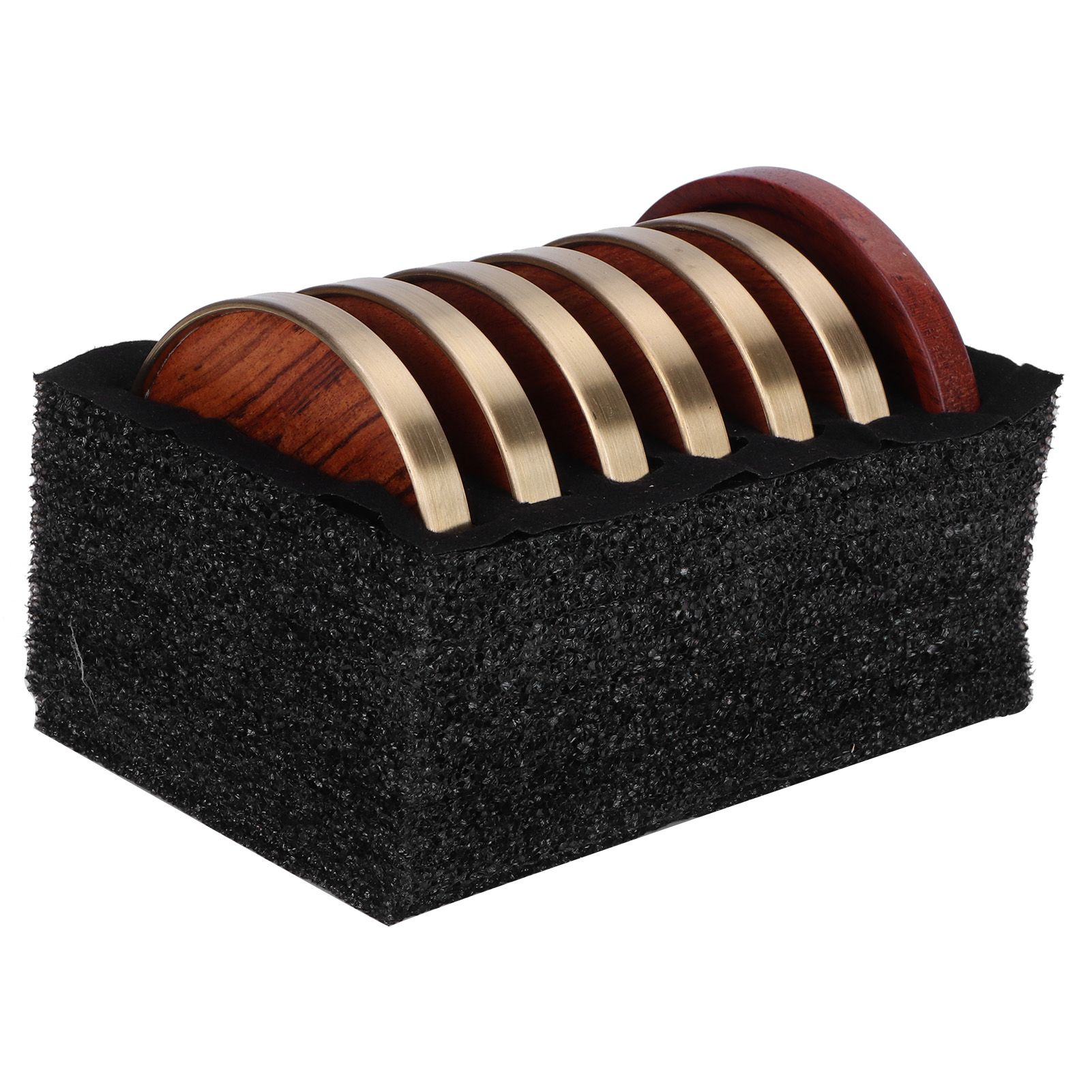 Wooden Tea Cup Mat Insulation Desktop Cup Pad Set with Base Tray Tea Ceremony view 2