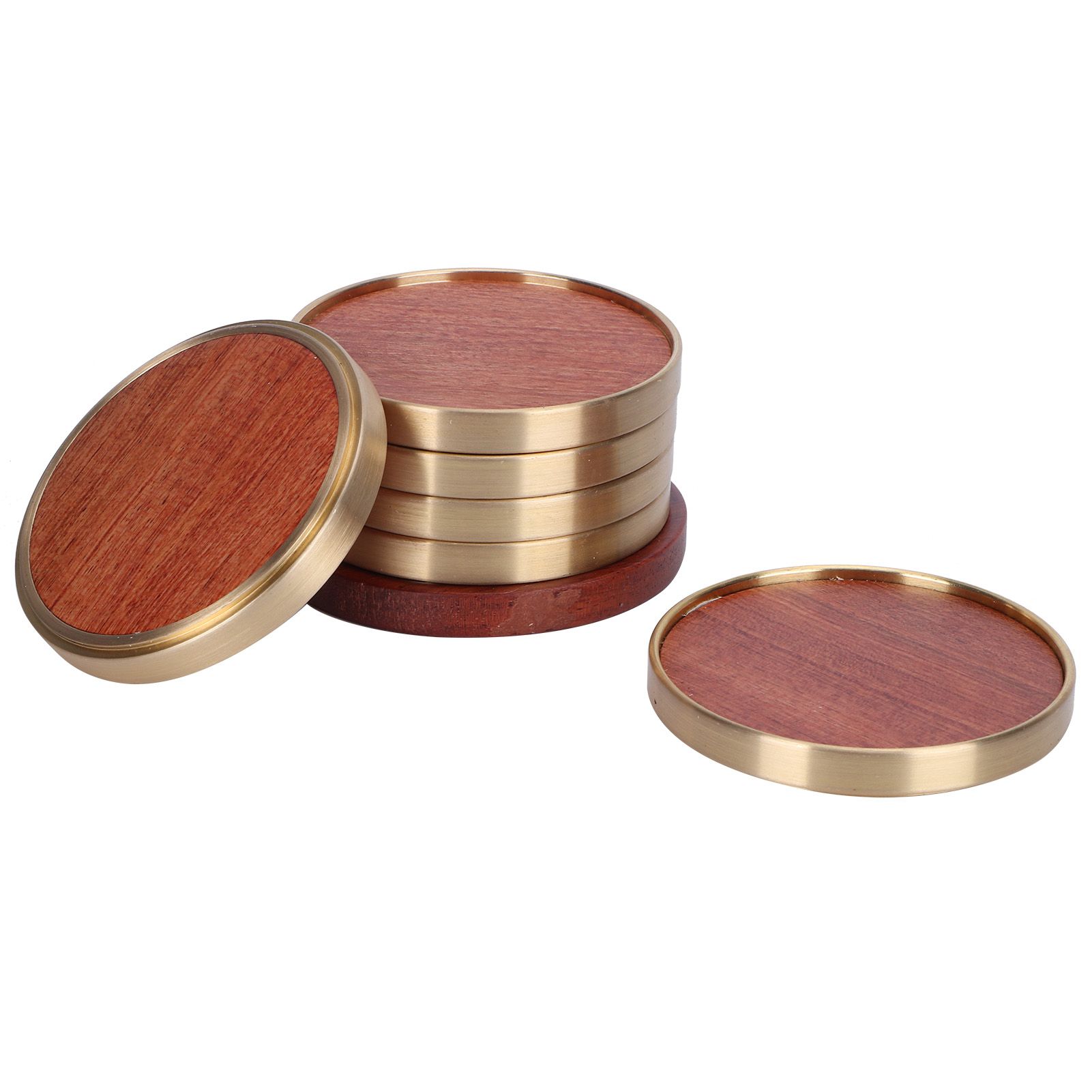 Wooden Tea Cup Mat Insulation Desktop Cup Pad Set with Base Tray Tea Ceremony view 6