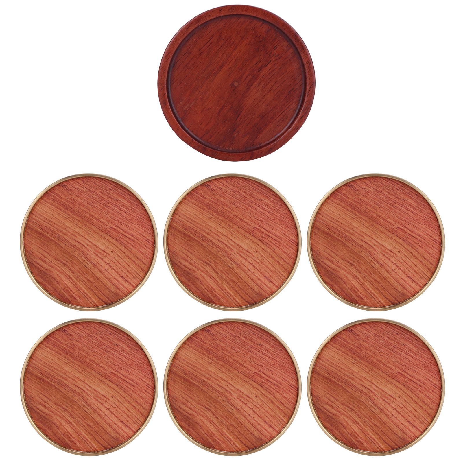 Wooden Tea Cup Mat Insulation Desktop Cup Pad Set with Base Tray Tea Ceremony view 8