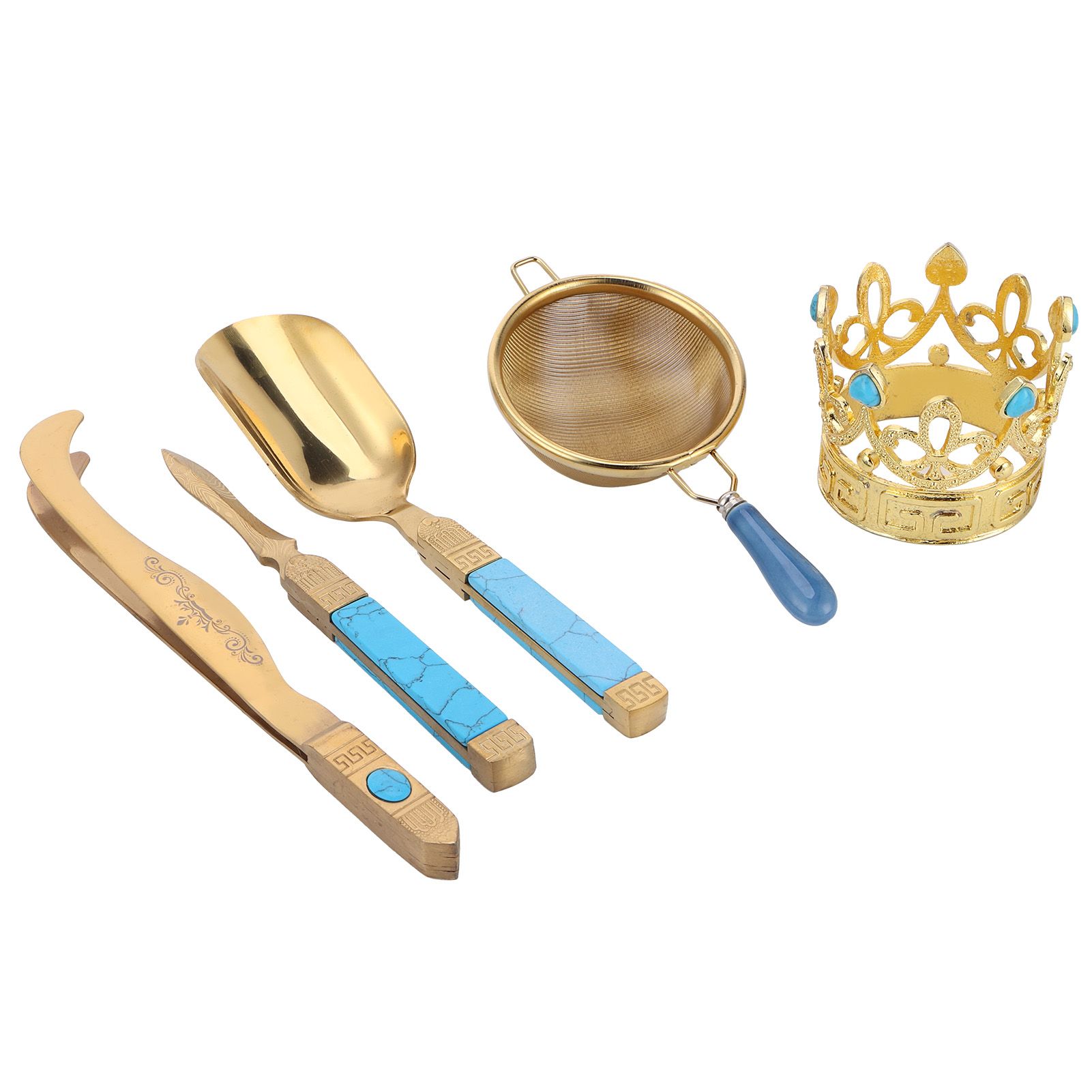 Tea Ceremony Set 304 Stainless Steel Tea Spoon Needle Clip Filter Kit Kung Fu view 4