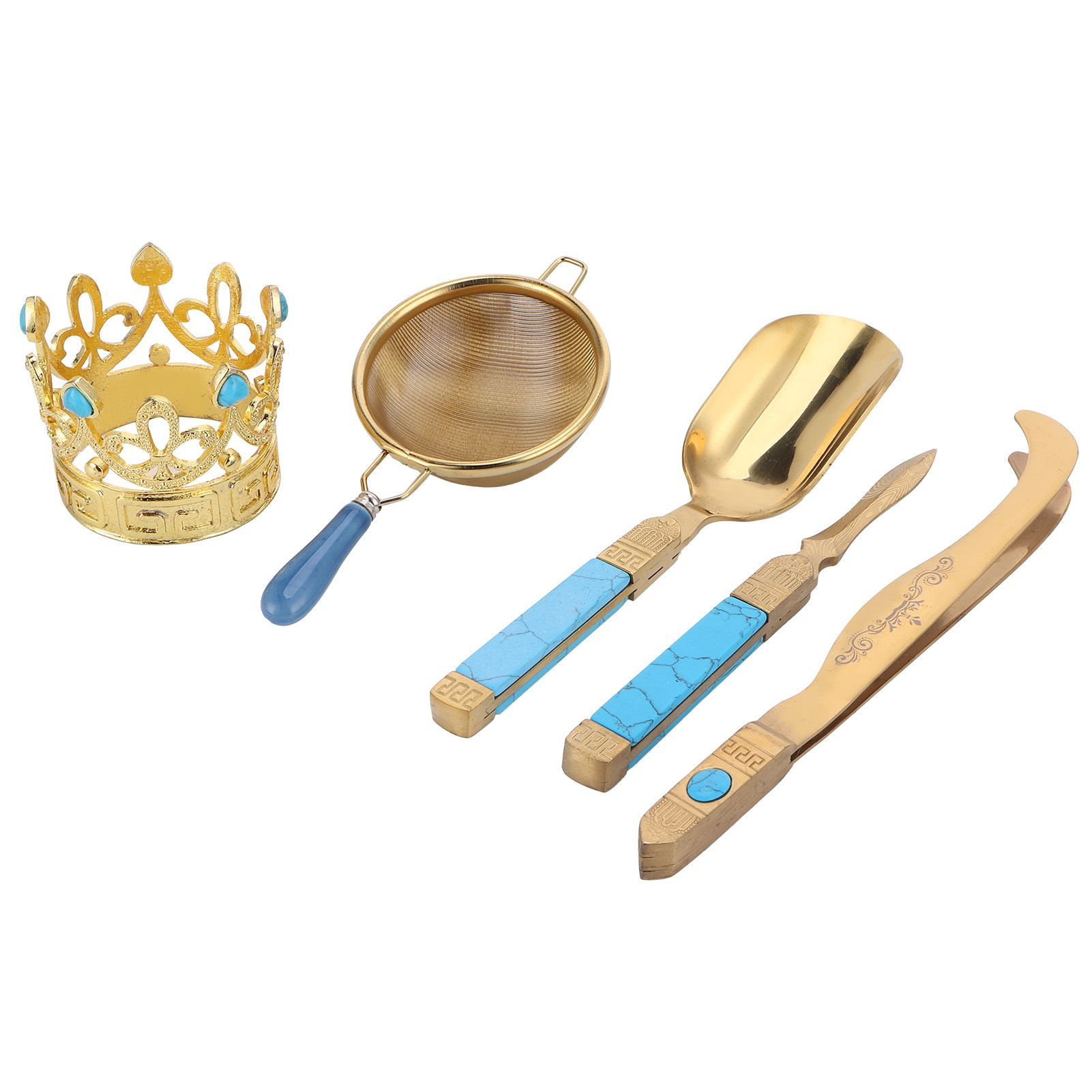 Tea Ceremony Set 304 Stainless Steel Tea Spoon Needle Clip Filter Kit Kung Fu view 7