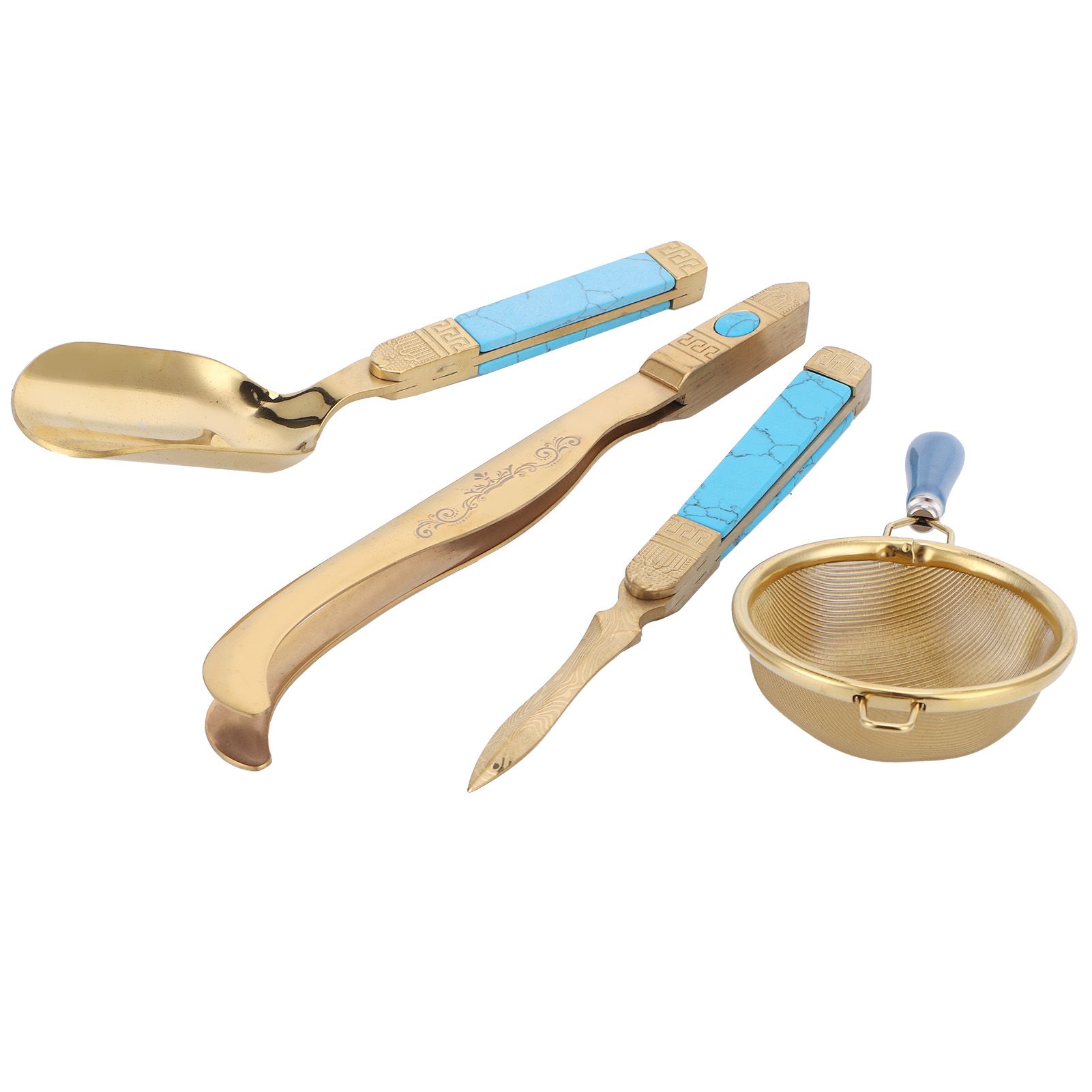 Tea Ceremony Set 304 Stainless Steel Tea Spoon Needle Clip Filter Kit Kung Fu view 8