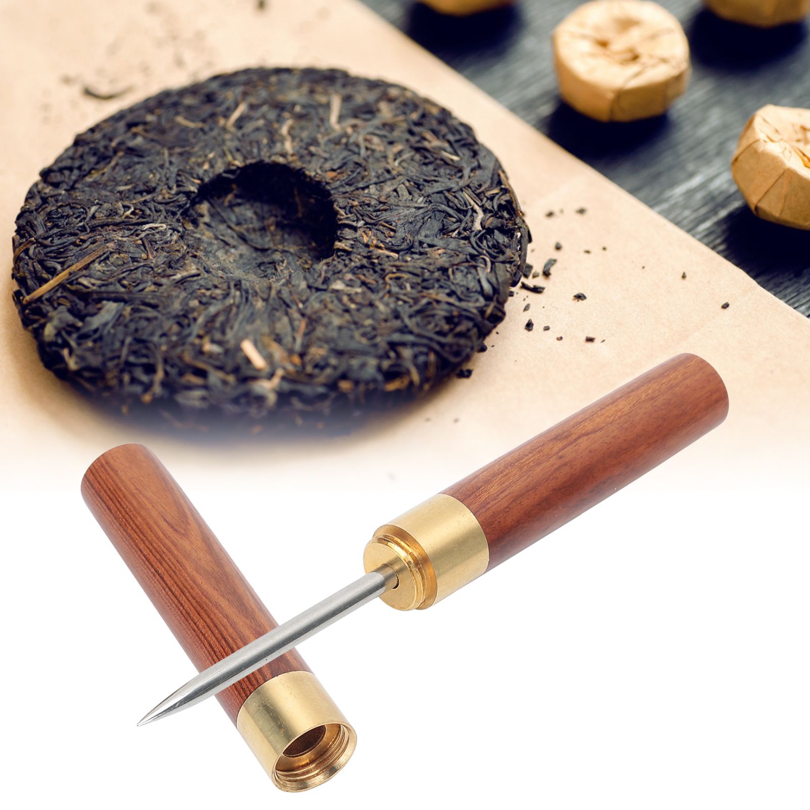 Rosewood Puer Tea Needle Knife Tools Tea Ceremony Accessories for Breaking Cakes view 9