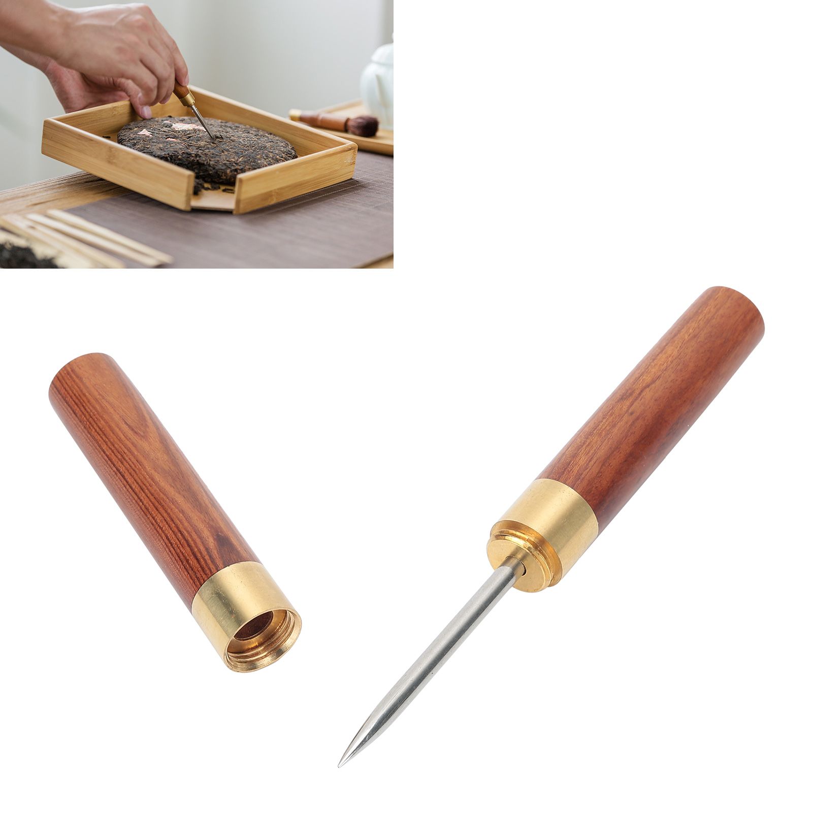 Rosewood Puer Tea Needle Knife Tools Tea Ceremony Accessories for Breaking Cakes view 10