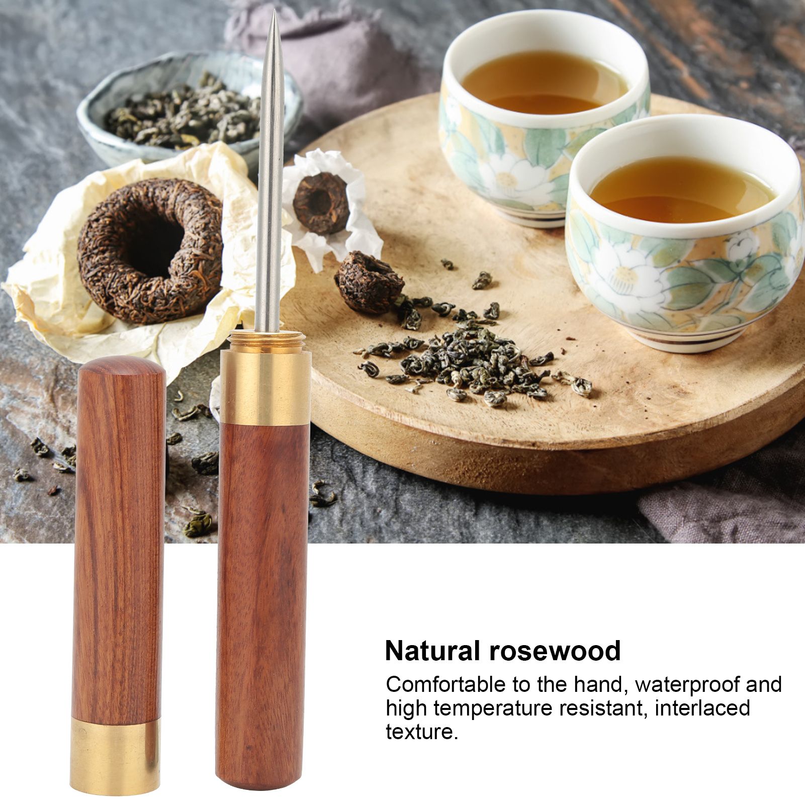 Rosewood Puer Tea Needle Knife Tools Tea Ceremony Accessories for Breaking Cakes view 14