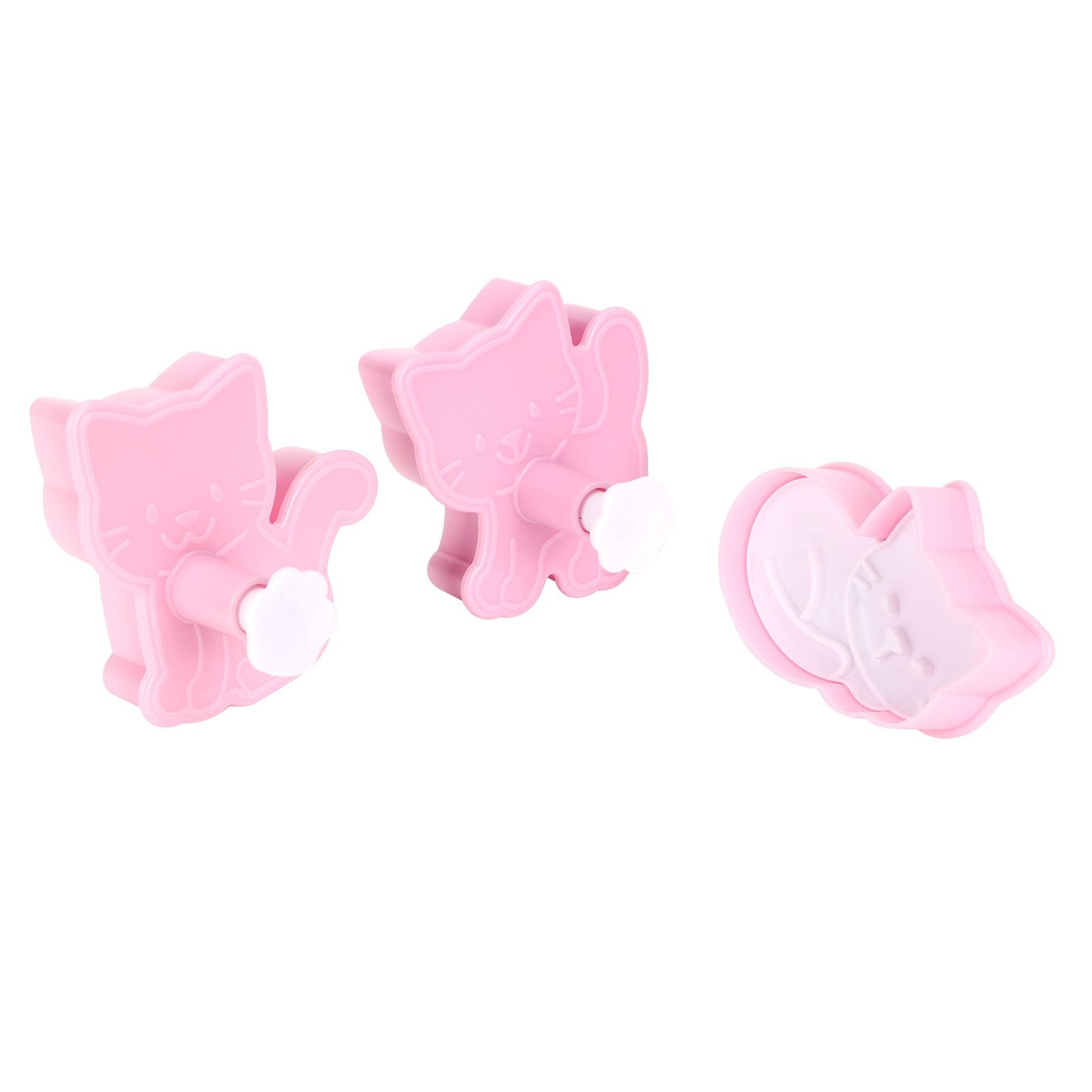 3pcs Cartoon Cat Shaped Cookies Molds DIY Baking Biscuit Mold Set Baking Accessory view 7