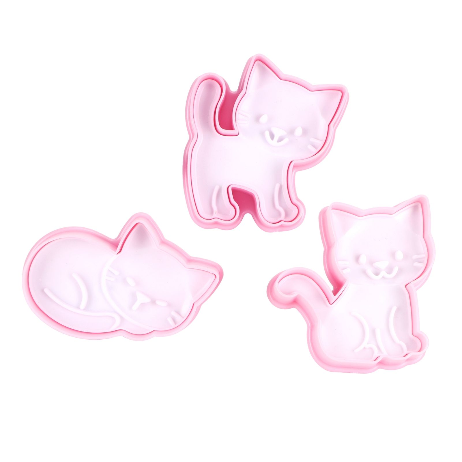 3pcs Cartoon Cat Shaped Cookies Molds DIY Baking Biscuit Mold Set Baking Accessory view 8