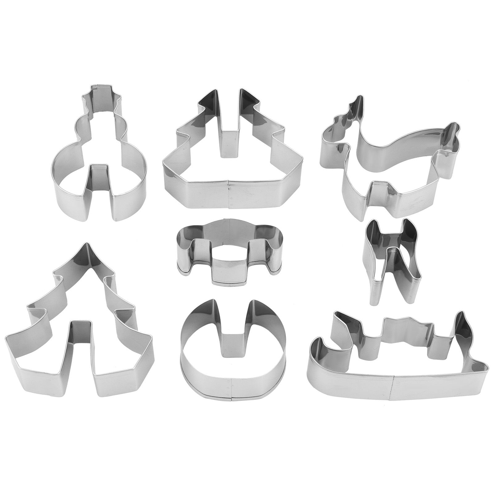 8Pcs Cookies Cutter Set Large Size Christmas Biscuits Mold Cutting Tool Baking