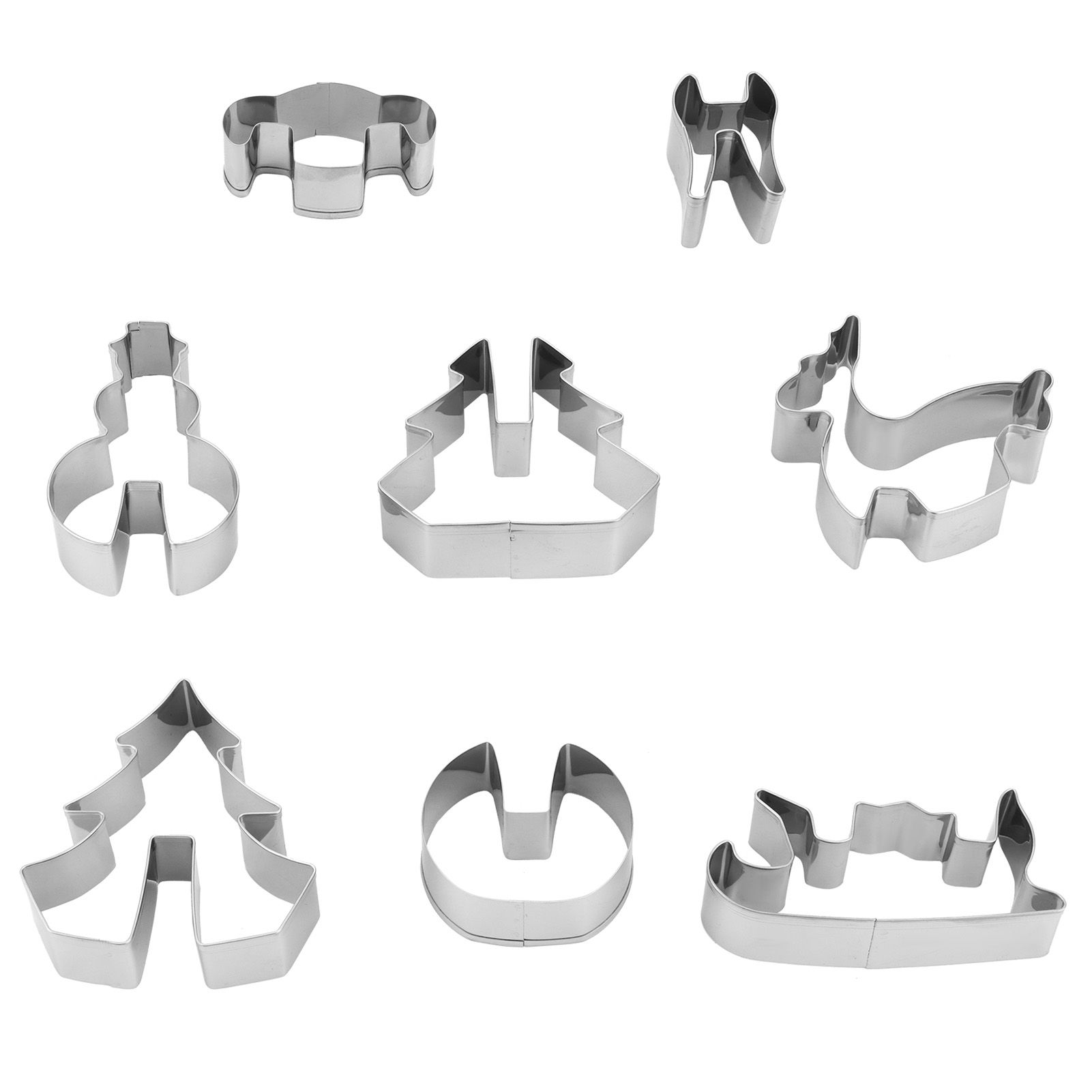 8Pcs Cookies Cutter Set Large Size Christmas Biscuits Mold Cutting Tool Baking view 8