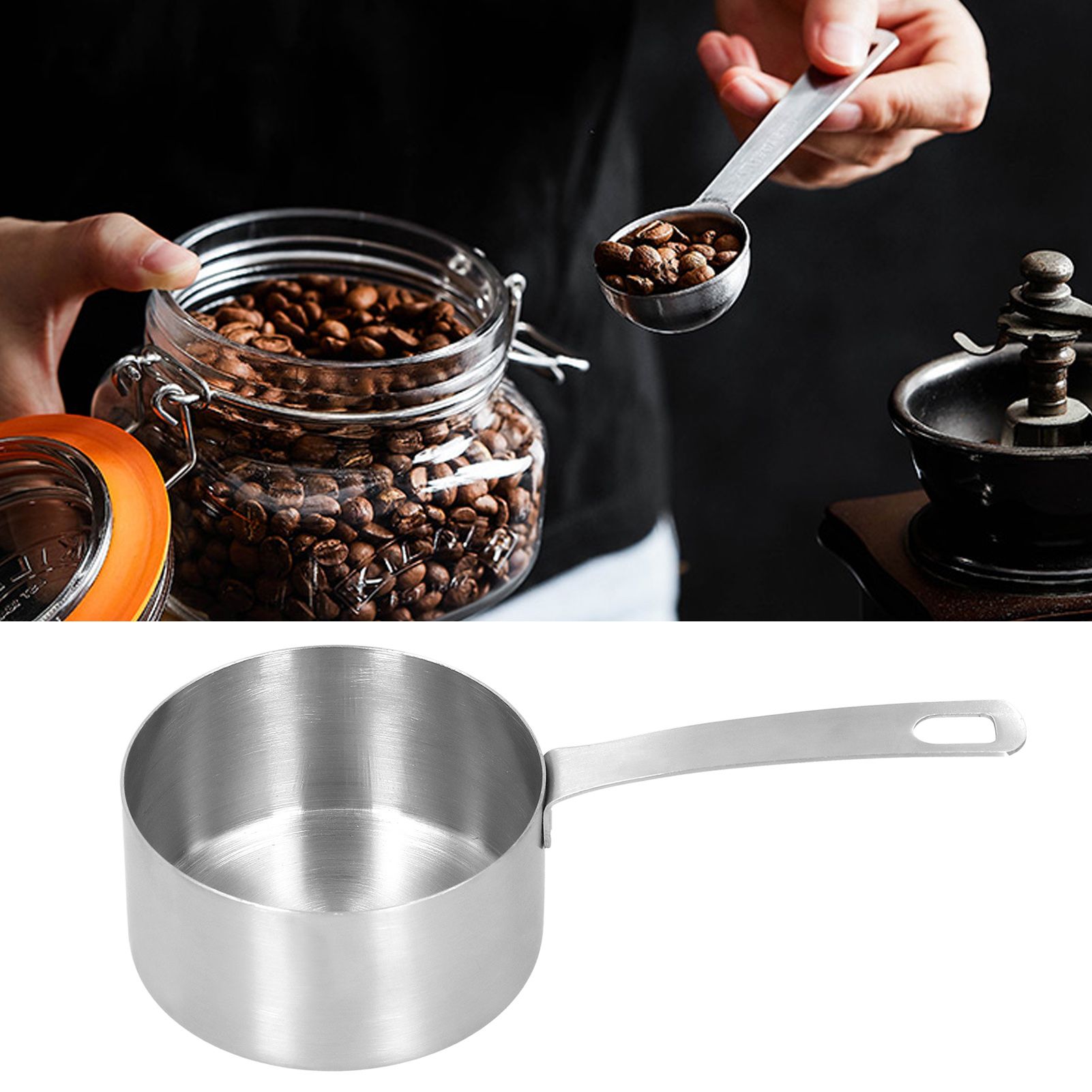 304 Stainless Steel Measuring Cup Kitchen Baking Measuring Spoon with Scale view 10