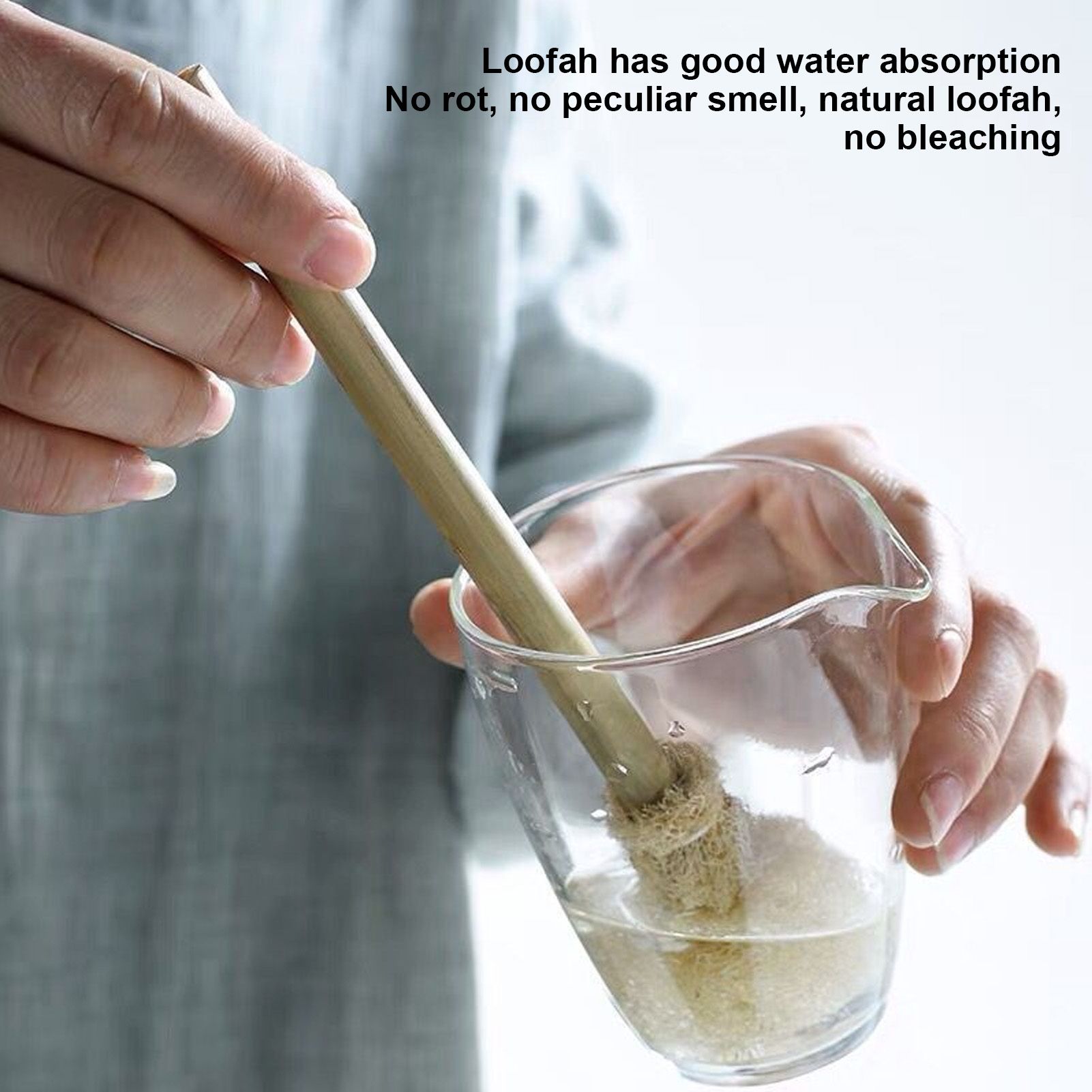 Natural Loofah Brush Water Cup Teacup Teapot Cleaning Brush Tea Ceremony view 14