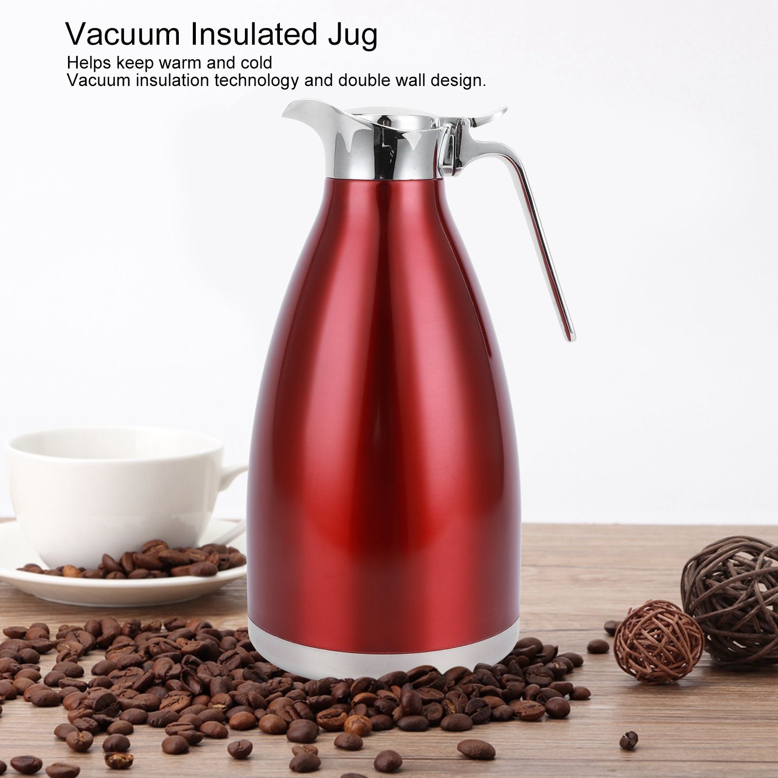 2L Vacuum Jug Bottle Stainless Steel Thermal Kettle Tea Pot Household Double view 14
