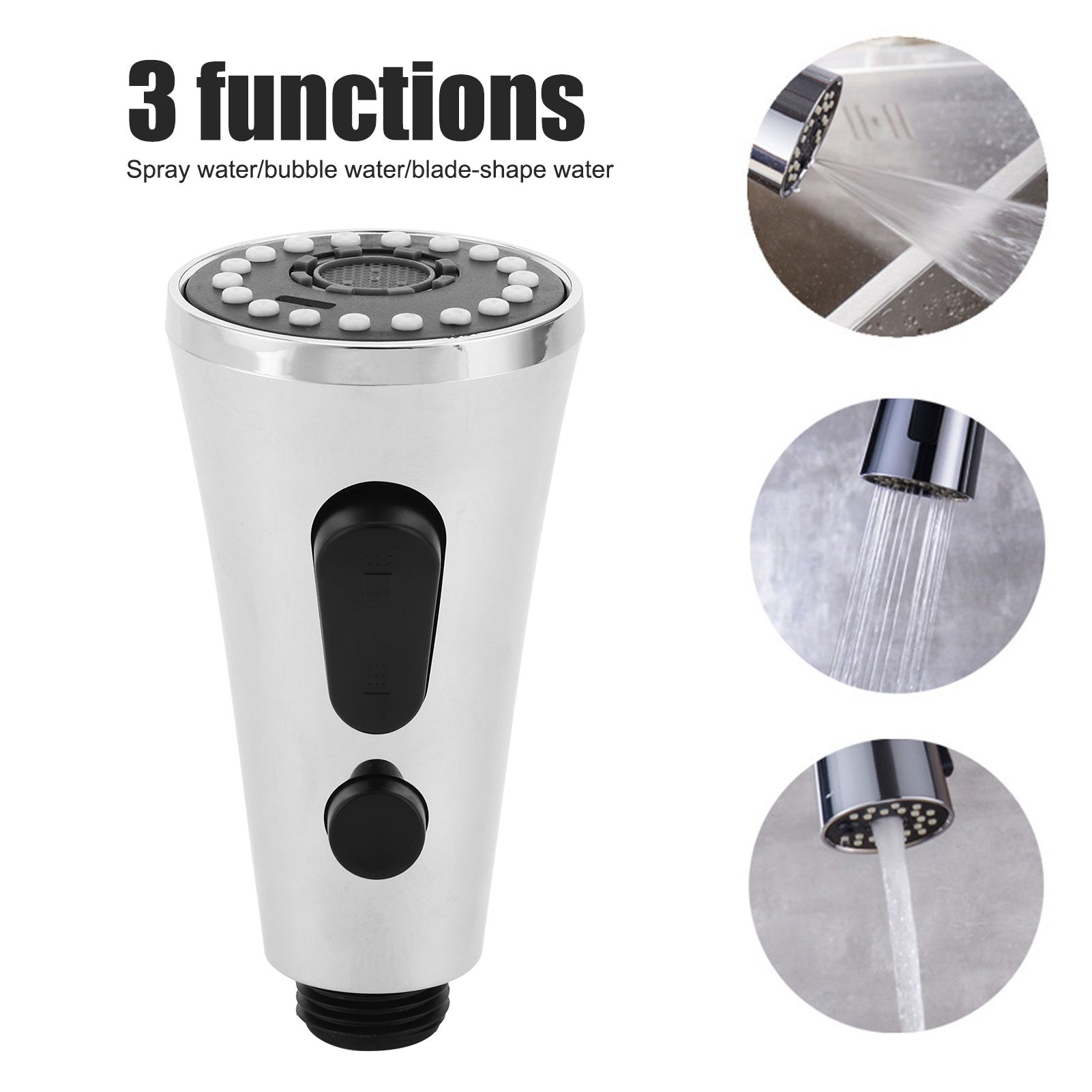 G1/2 Faucet Sprayer Head with 3 Functions Kitchen Basin Pull Down Sprayer view 15
