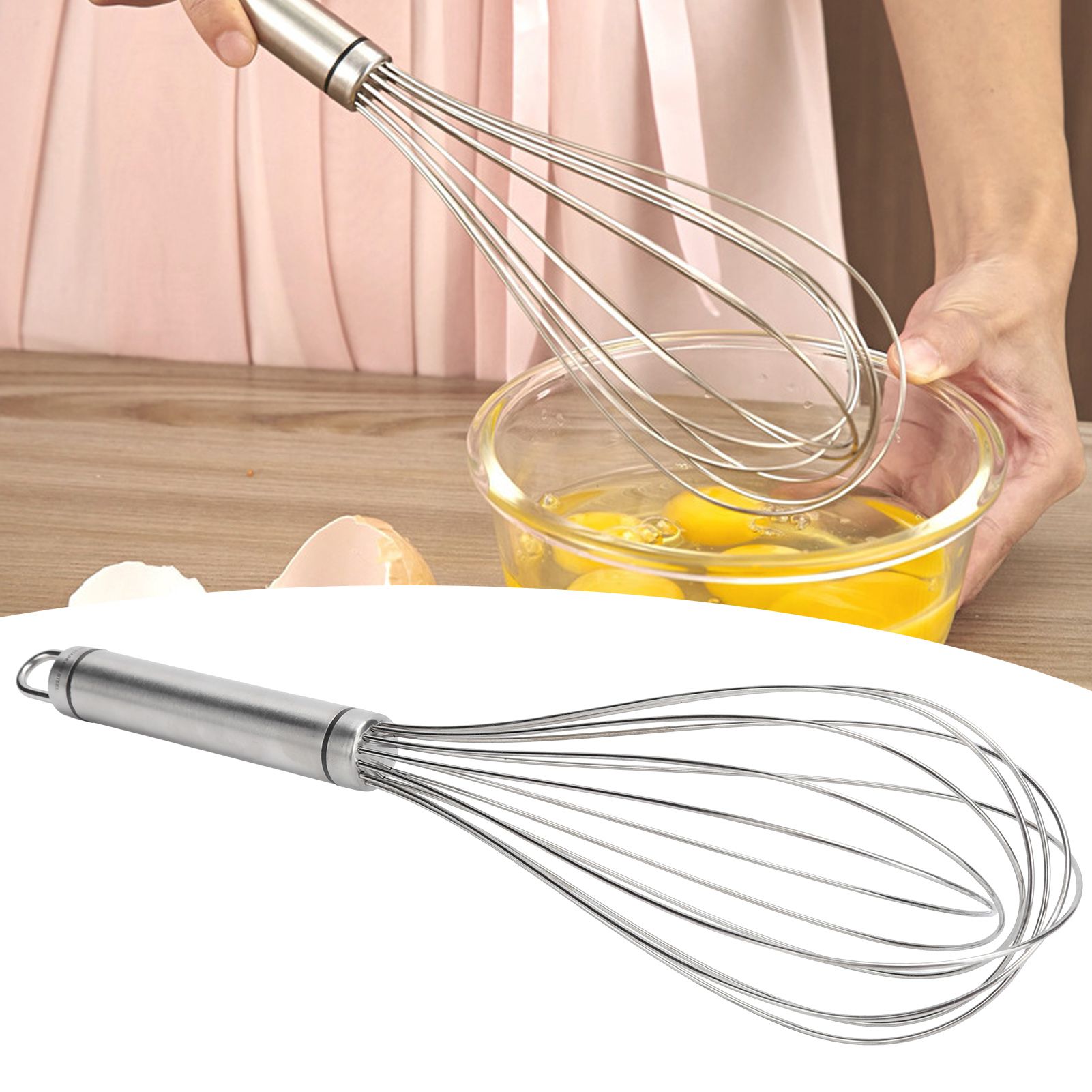 Manual Egg Mixer 304 Stainless Steel 7 Wire Egg Beater Mixing Tool Kitchen view 9