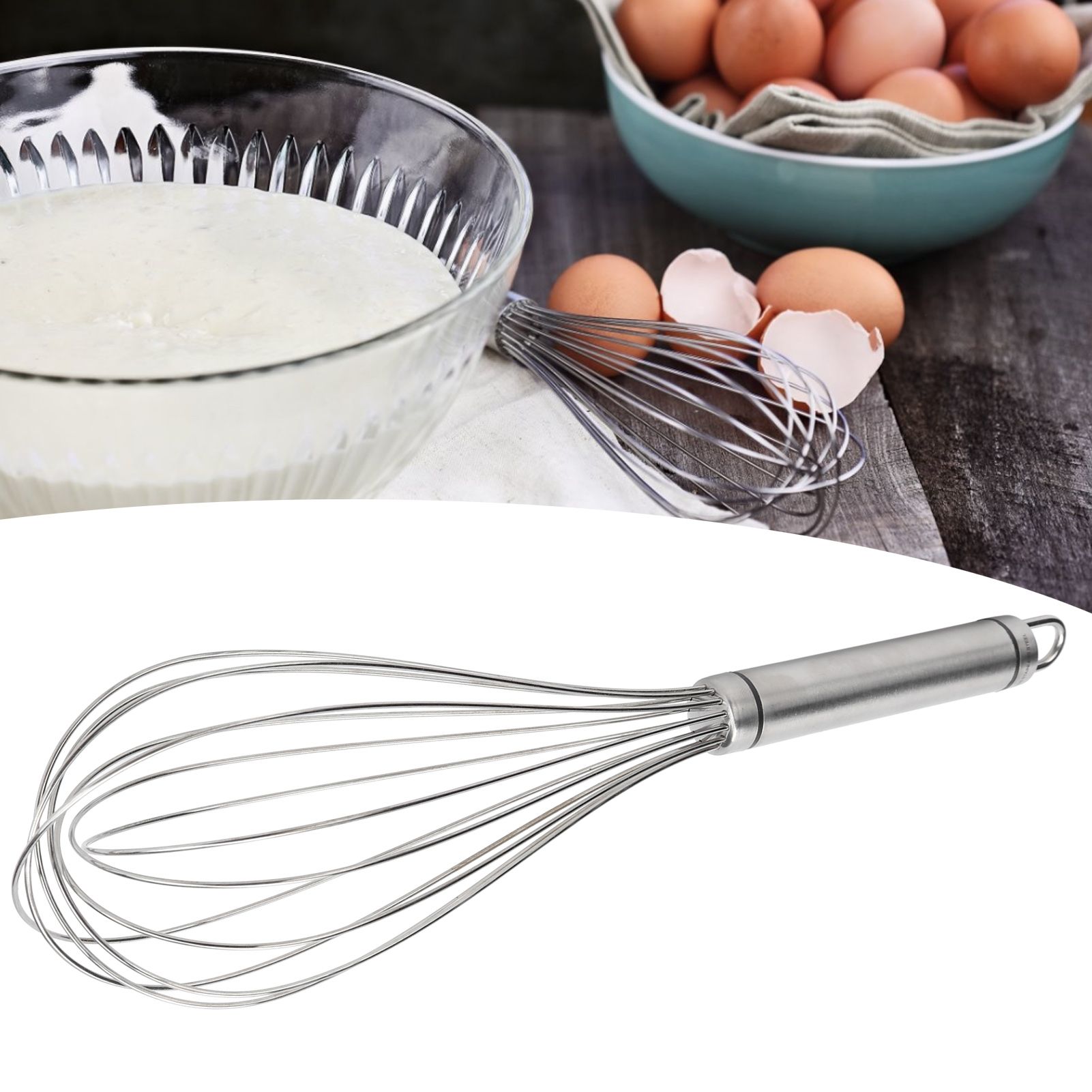 Manual Egg Mixer 304 Stainless Steel 7 Wire Egg Beater Mixing Tool Kitchen view 10