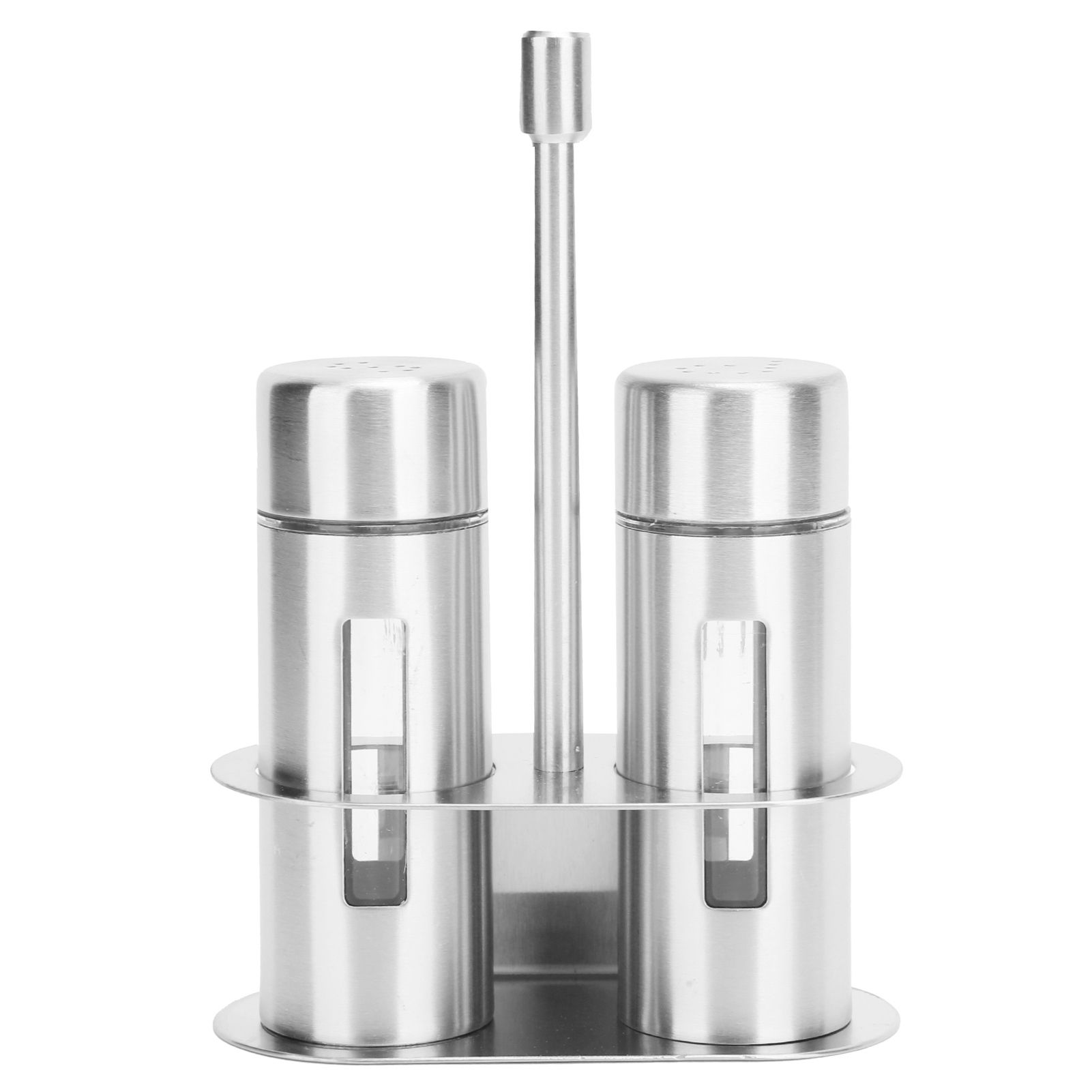 Stainless Steel Condiment Seasoning Container Pots Set with Spice Rack for — image 1
